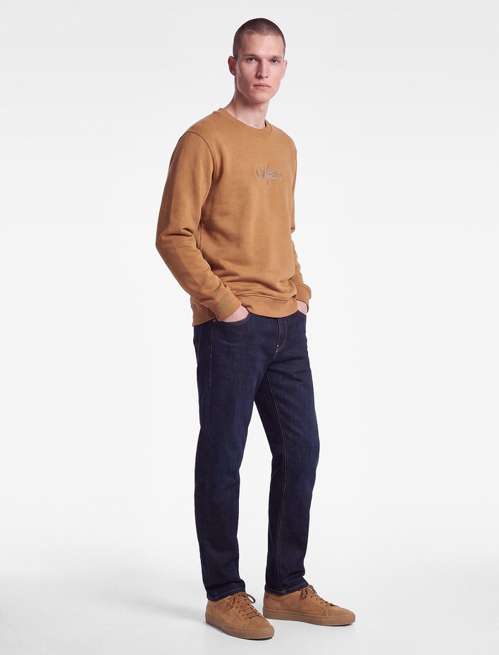  Uzun Kollu Şardonlu Bisiklet Yaka Baskılı Sweatshirt