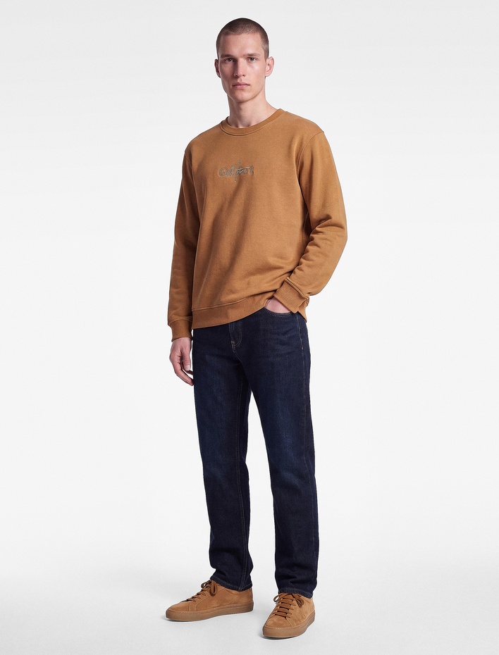  Uzun Kollu Şardonlu Bisiklet Yaka Baskılı Sweatshirt