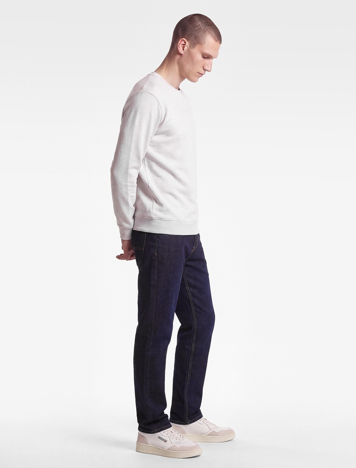  Pamuklu Uzun Kollu Şardonlu Bisiklet Yaka Erkek Basic Sweatshirt