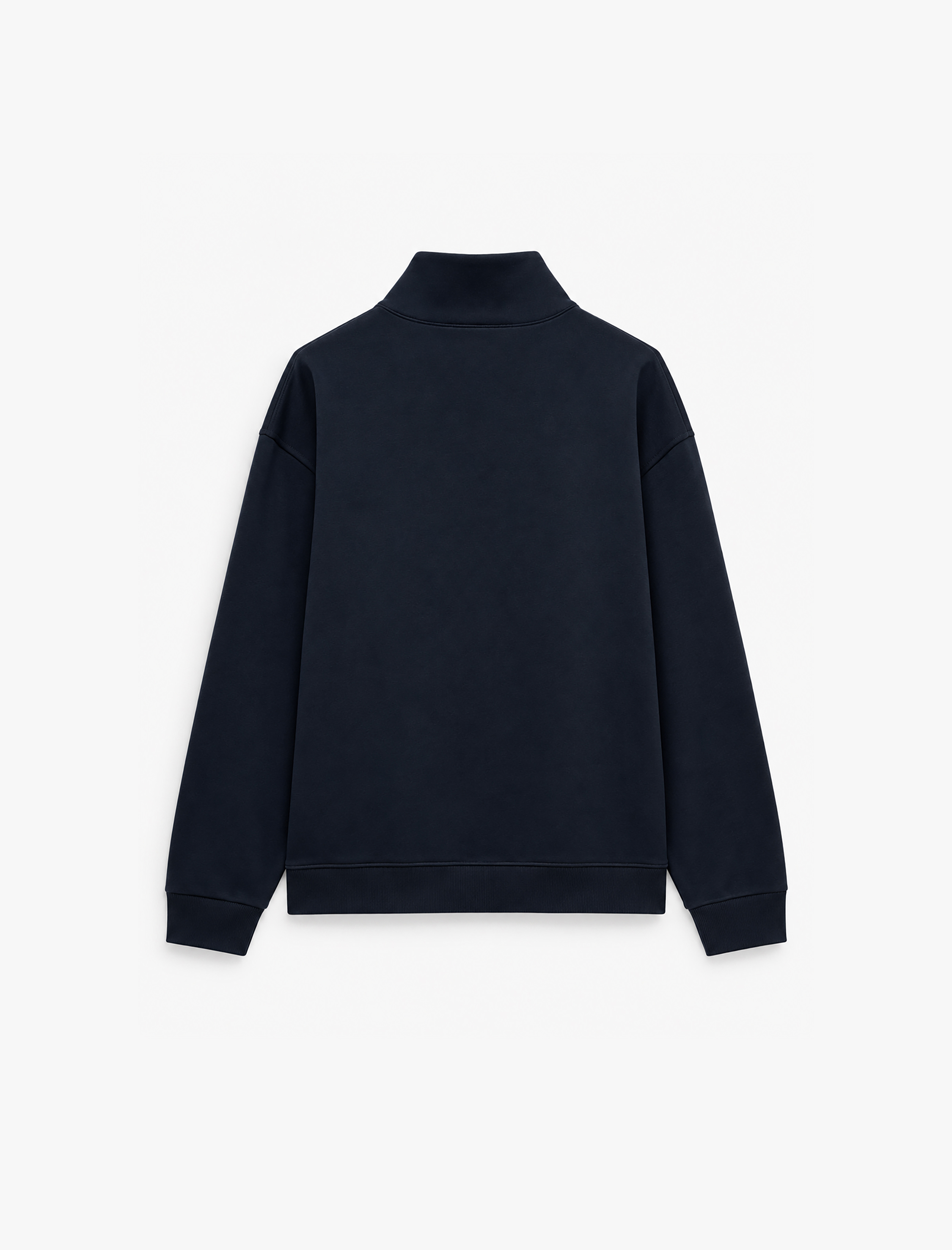   Uzun Kollu Üç İplik Şardonlu Yarım Fermuarlı Sweatshirt