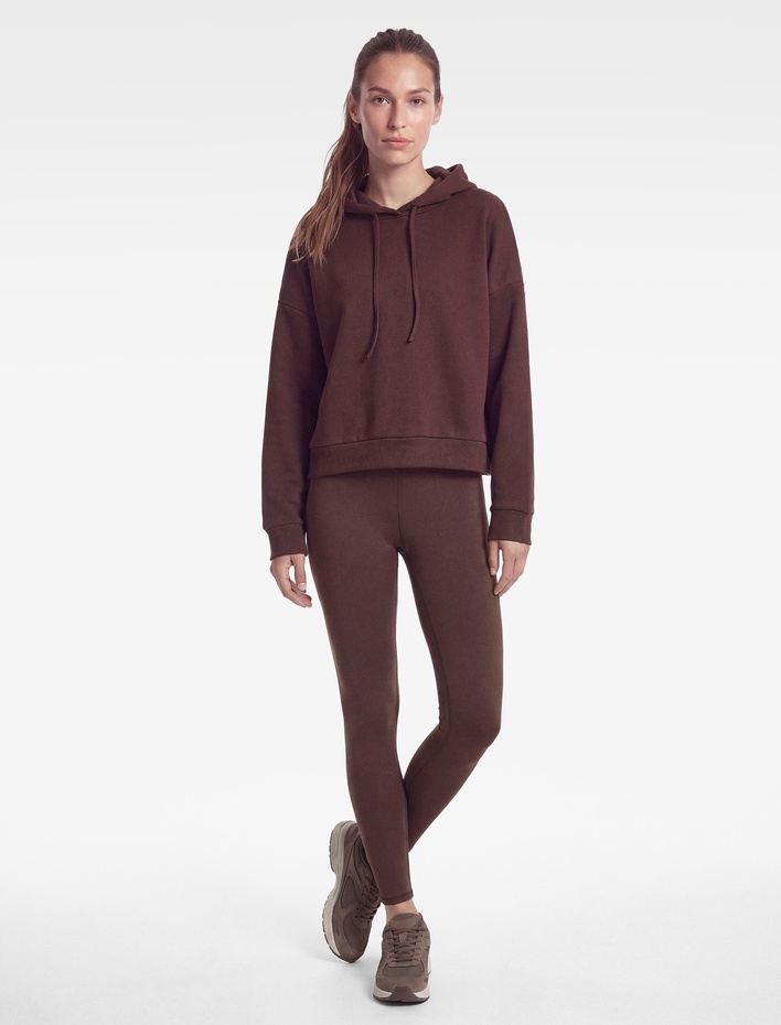  Basic Uzun Kollu Bağcıklı Kapüşonlu Oversize Spor Sweatshirt