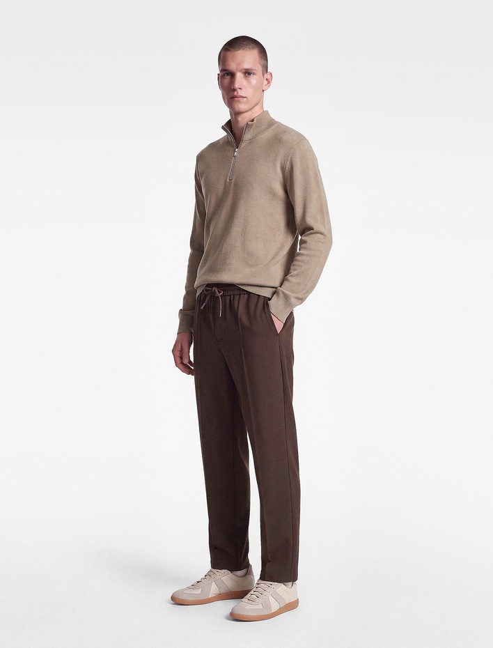  Regular Fit Cepli Beli Lastikli Bağcıklı Kumaş Pantolon