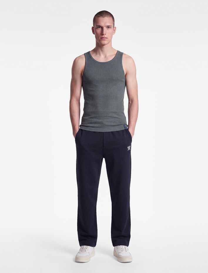  Slim Fit Pamuklu Kolsuz Bisiklet Yaka Basic Atlet