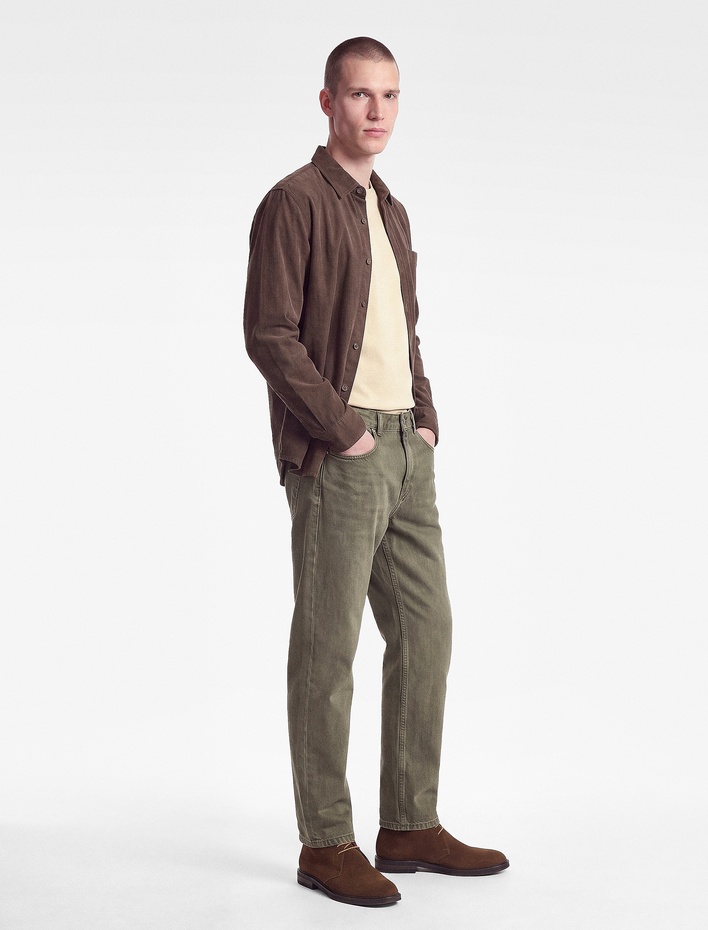  Normal Bel 5 Cepli Pamuklu Vintage Straight Jean Pantolon