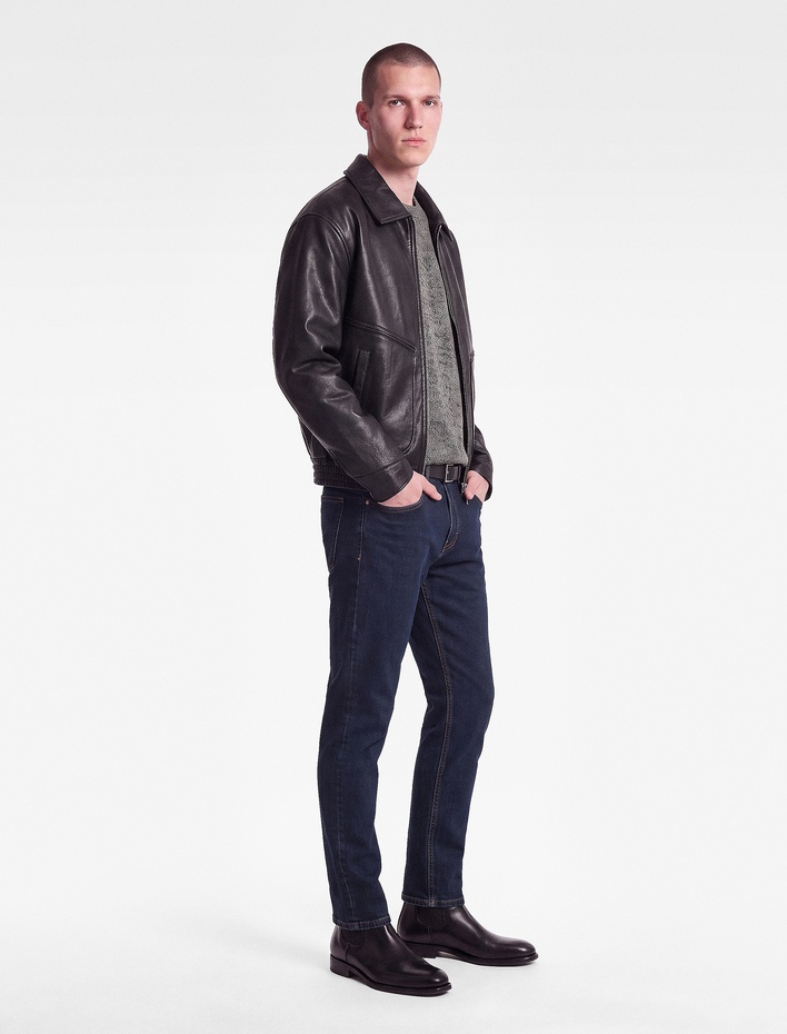  Kemerli Pamuklu Beş Cepli Slim Fit Jean Pantolon - Brad Jean