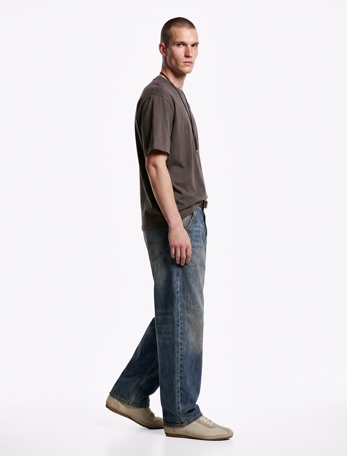  Regular Fit Normal Bel Pamuklu Skater Jean Pantolon