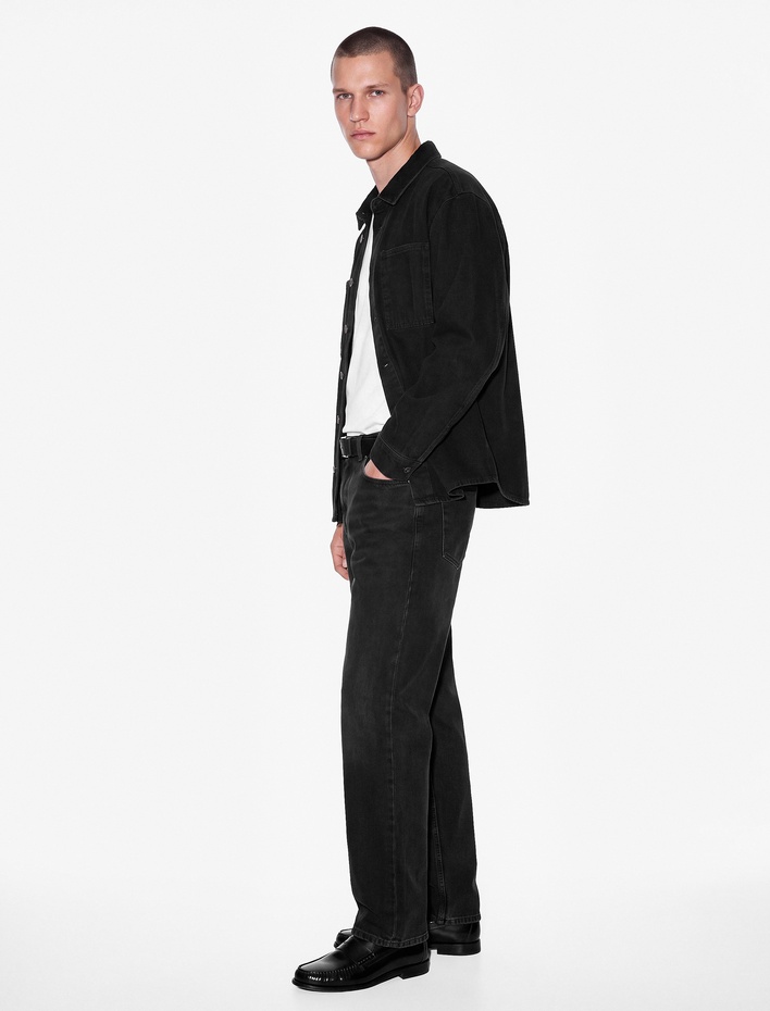  Normal Bel Cepli Pamuklu Vintage Straight Fit Jean Pantolon