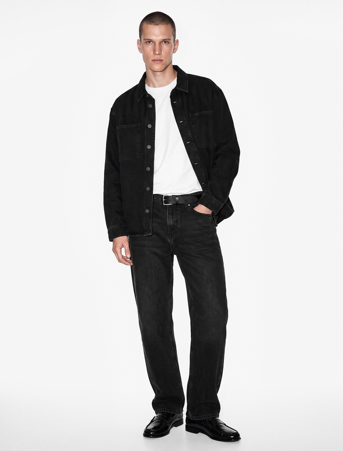  Normal Bel Cepli Pamuklu Vintage Straight Fit Jean Pantolon