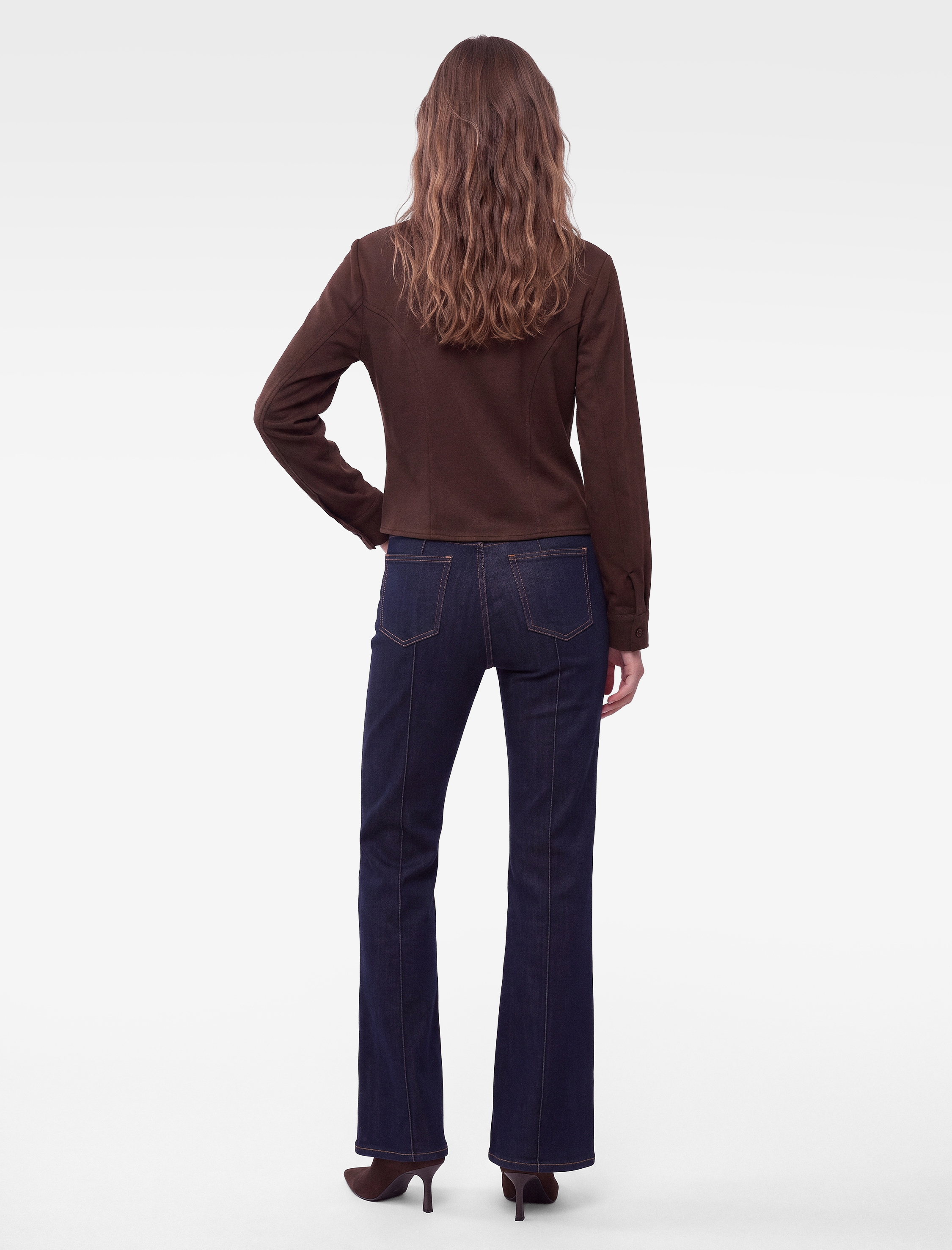   Regular Fit Uzun Kollu Yan Düğmeli Gabardin Gömlek