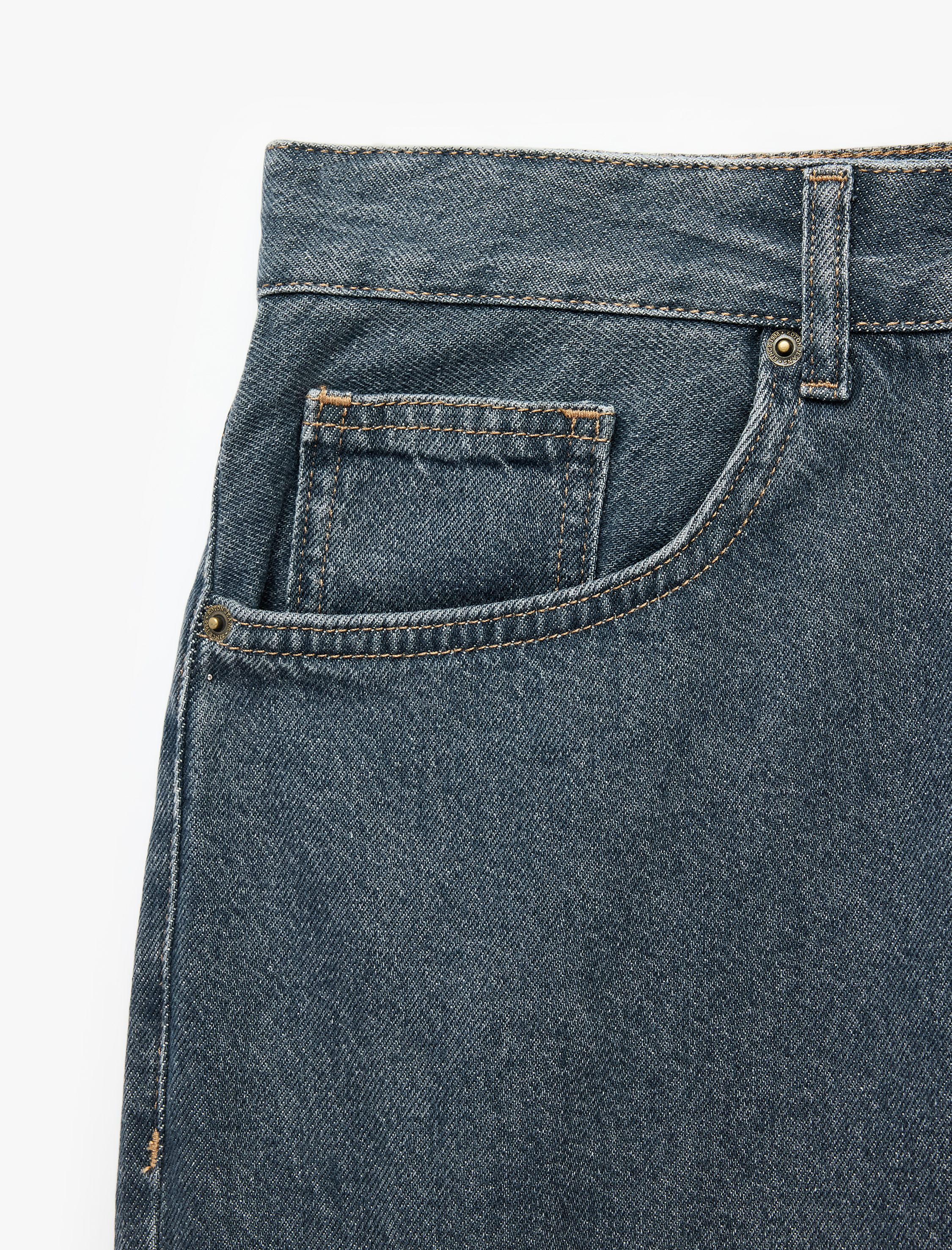   Oversize Pamuklu 5 Cepli Baggy Jean Pantolon