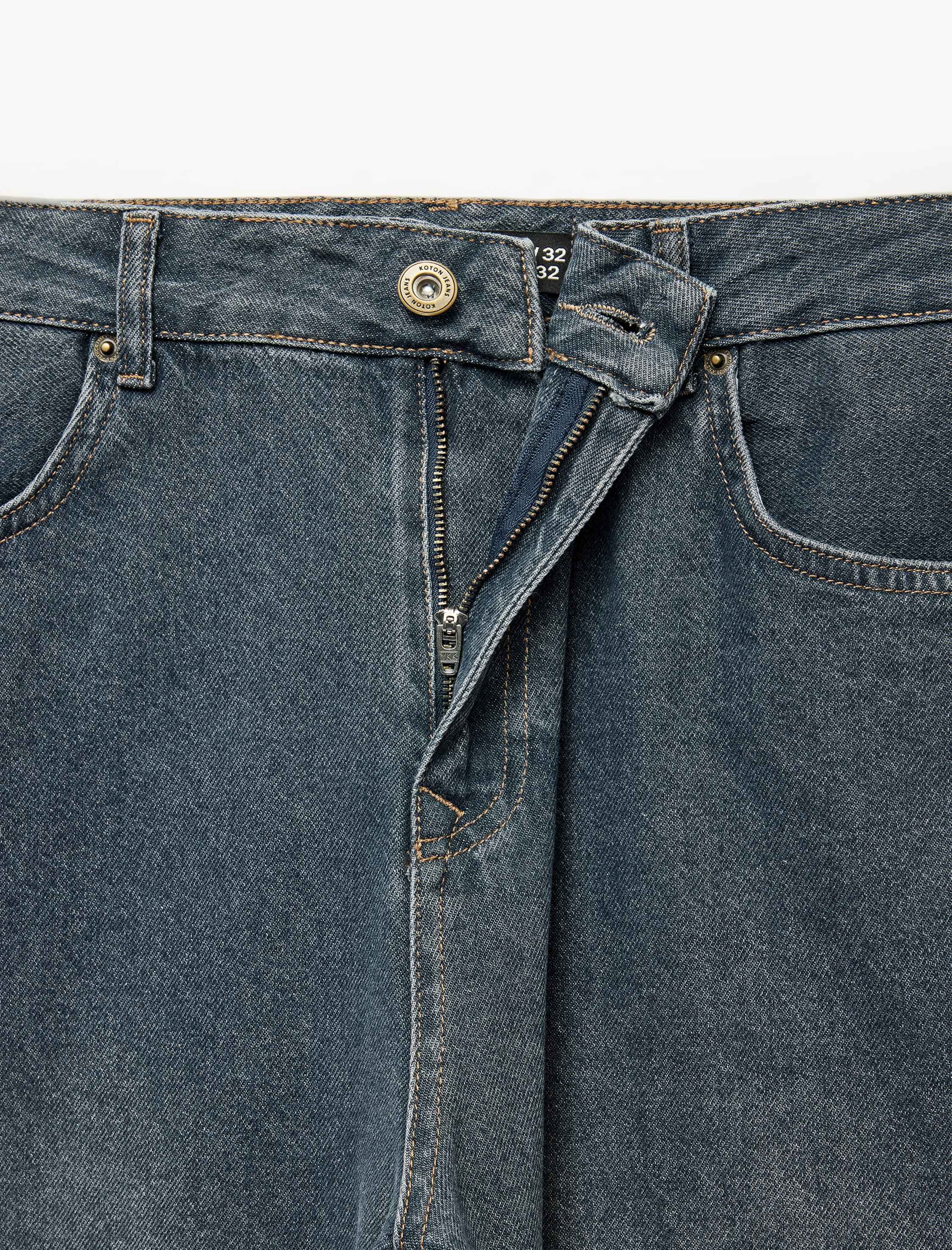   Oversize Pamuklu 5 Cepli Baggy Jean Pantolon