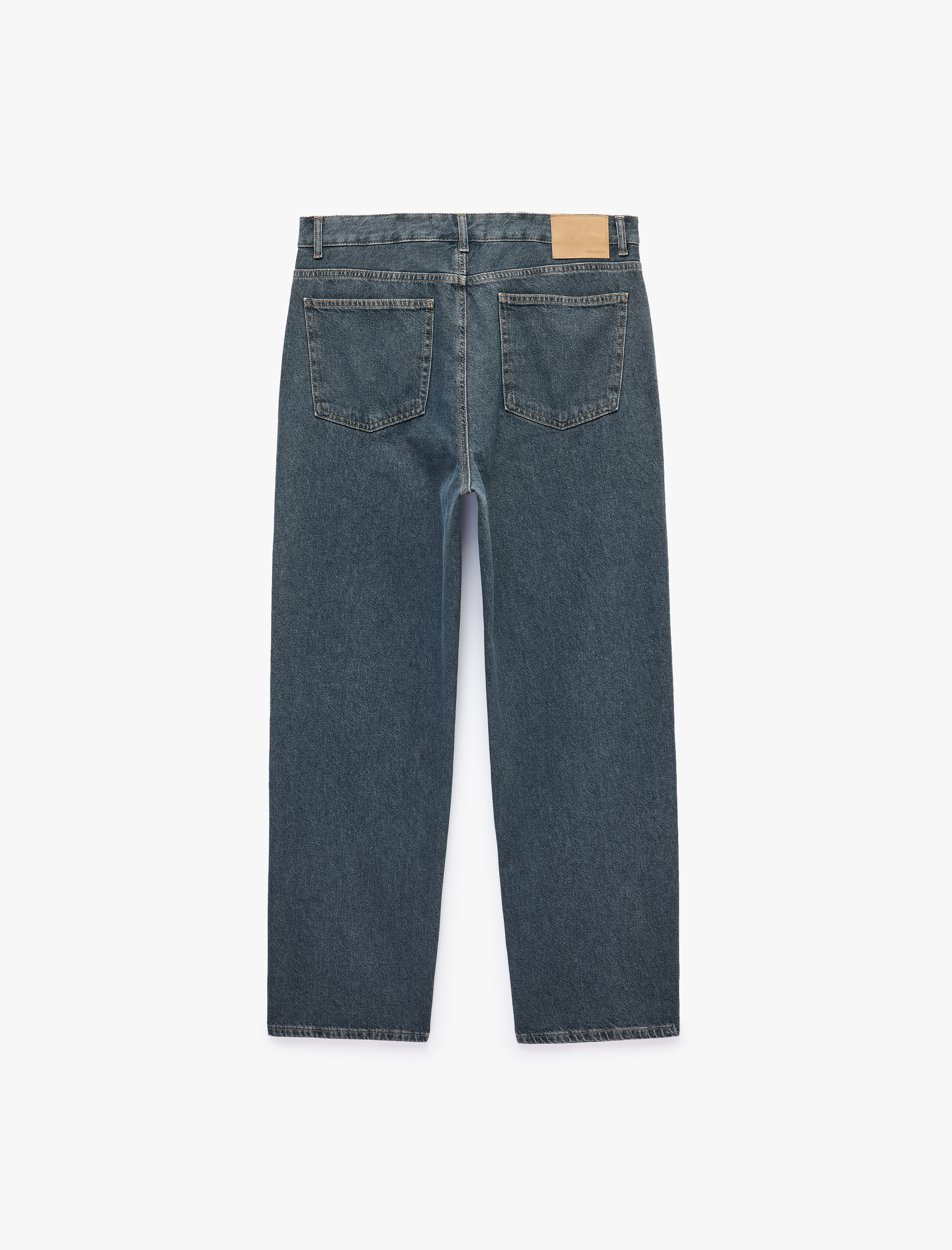   Oversize Pamuklu 5 Cepli Baggy Jean Pantolon