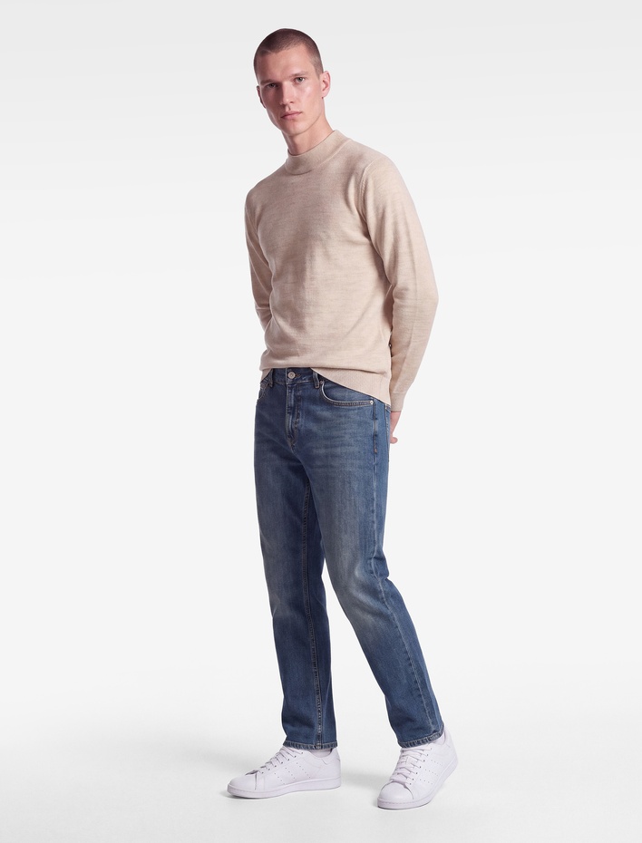  Normal Bel Cepli Pamuklu Straight Fit Jean Pantolon - Mark Jean