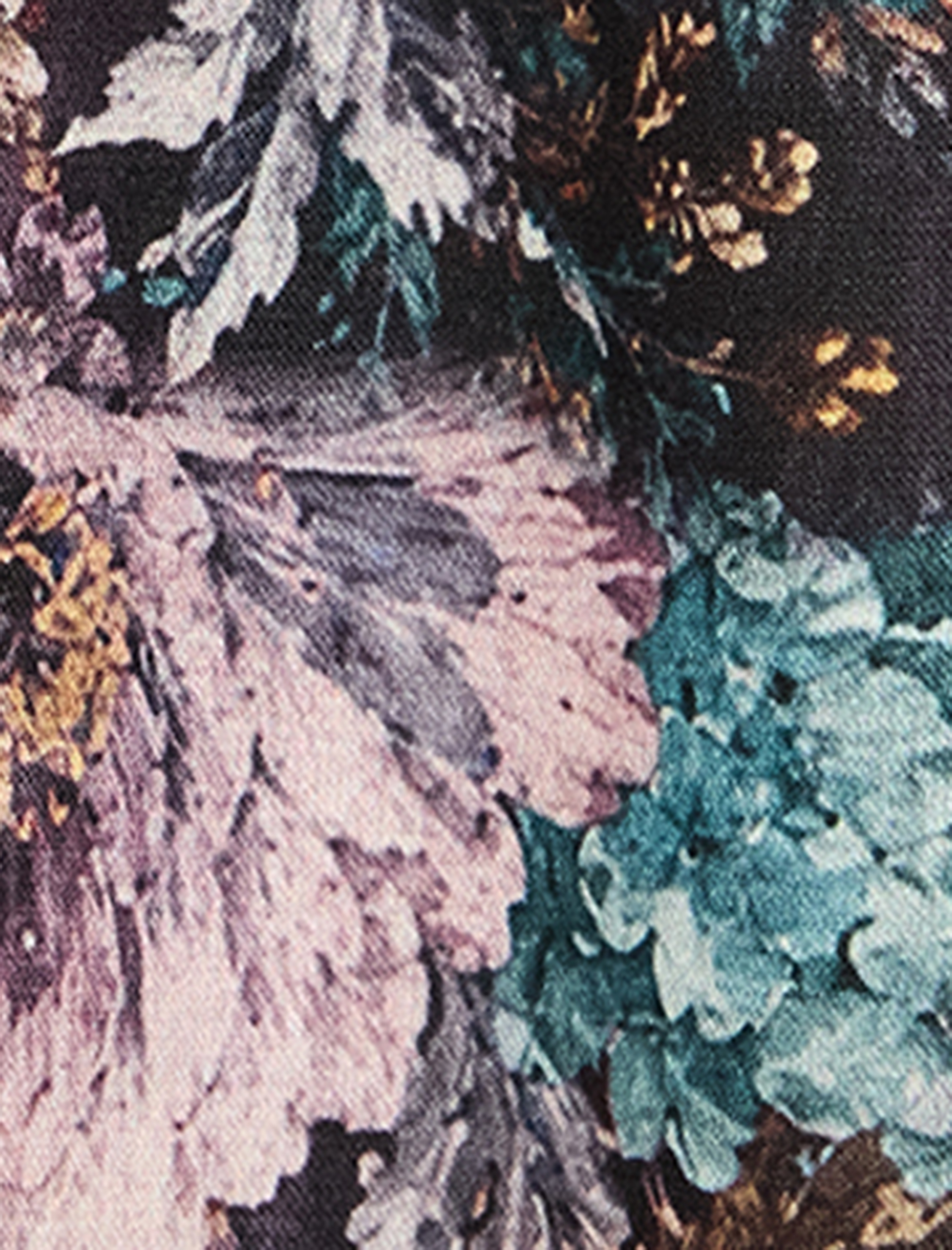   Çiçek Desenli Saten Pijama Altı