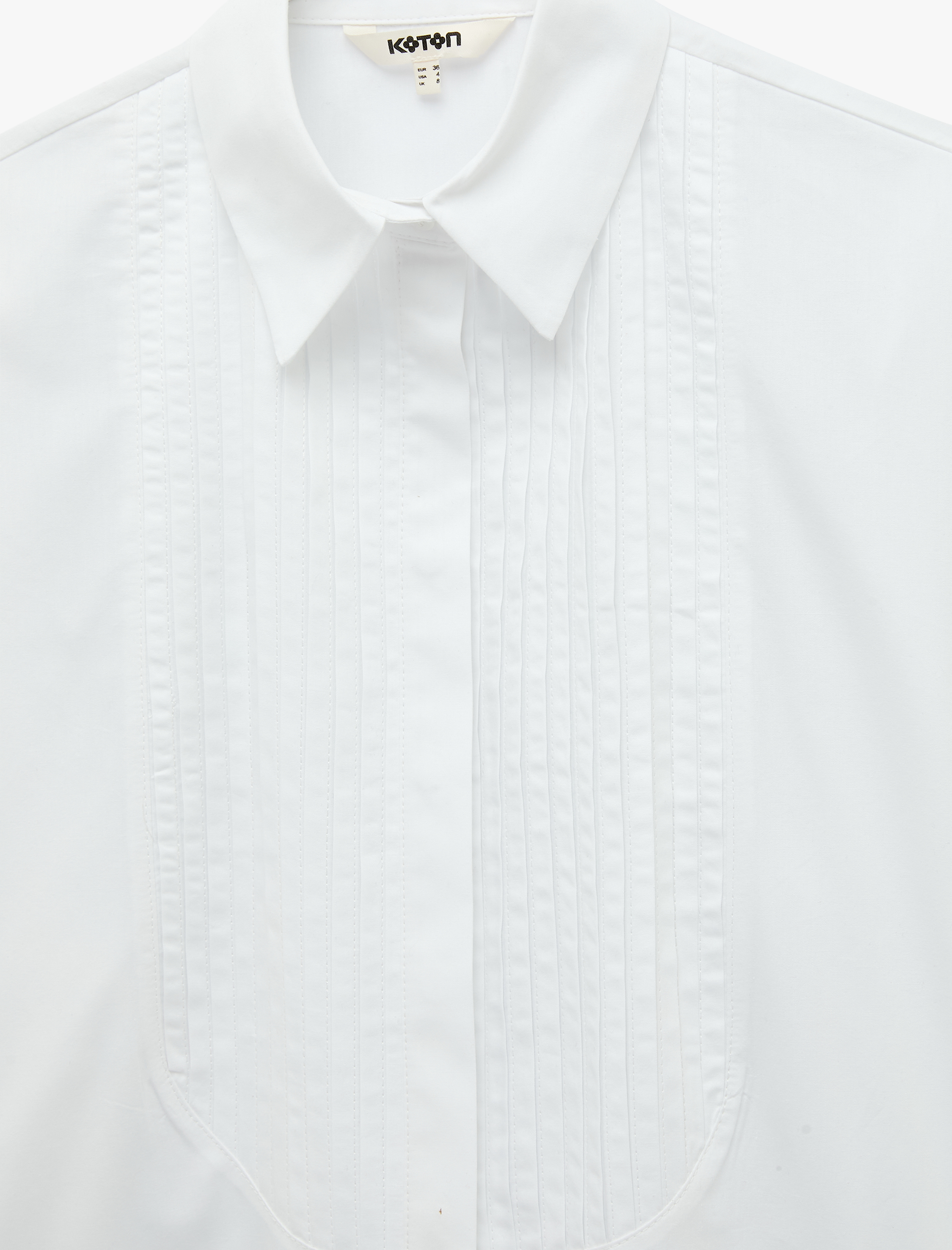   Nervürlü Oversize Poplin Gömlek Klasik Yaka Uzun Kollu Pamuklu