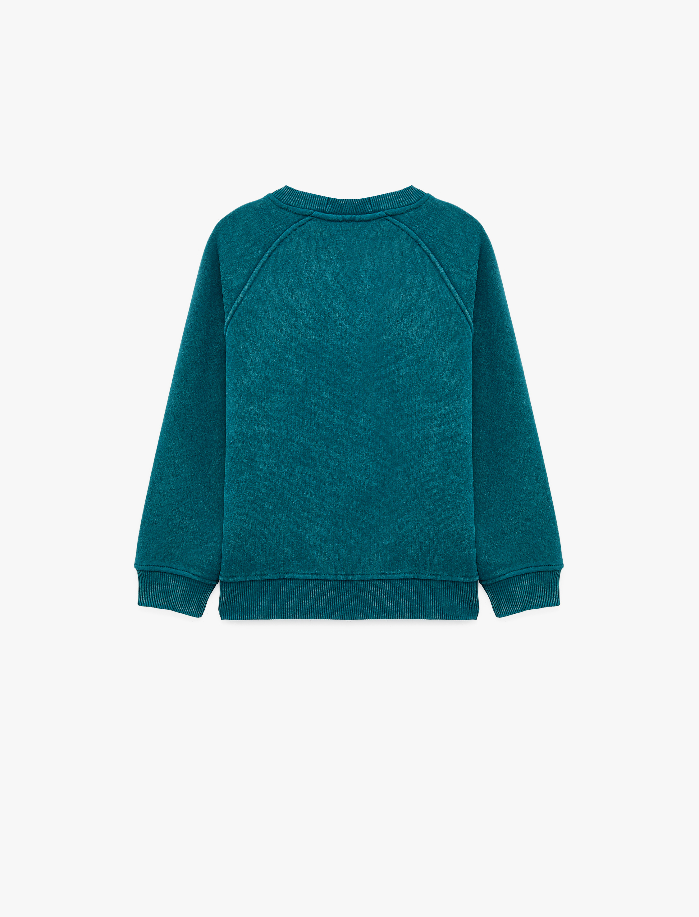  Erkek Çocuk Şardonlu Uzun Kollu Bisiklet Yaka Basic Sweatshirt