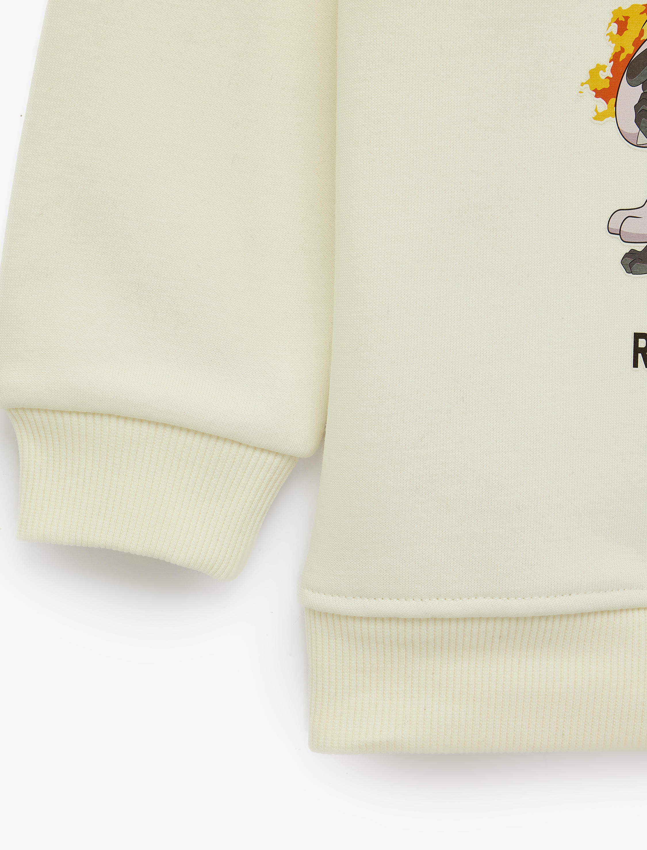  Erkek Çocuk Pokemon Baskılı Şardonlu Bisiklet Yaka Uzun Kollu Lisanslı Sweatshirt