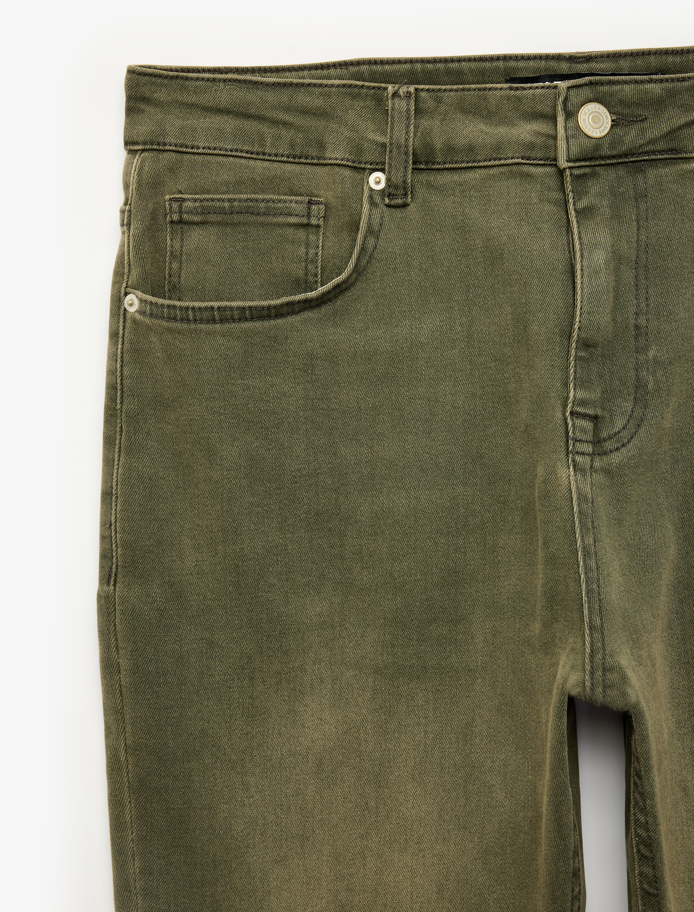   Regular Fit Cepli Düz Paça Pamuklu Denim Pantolon - Tapered Jeans