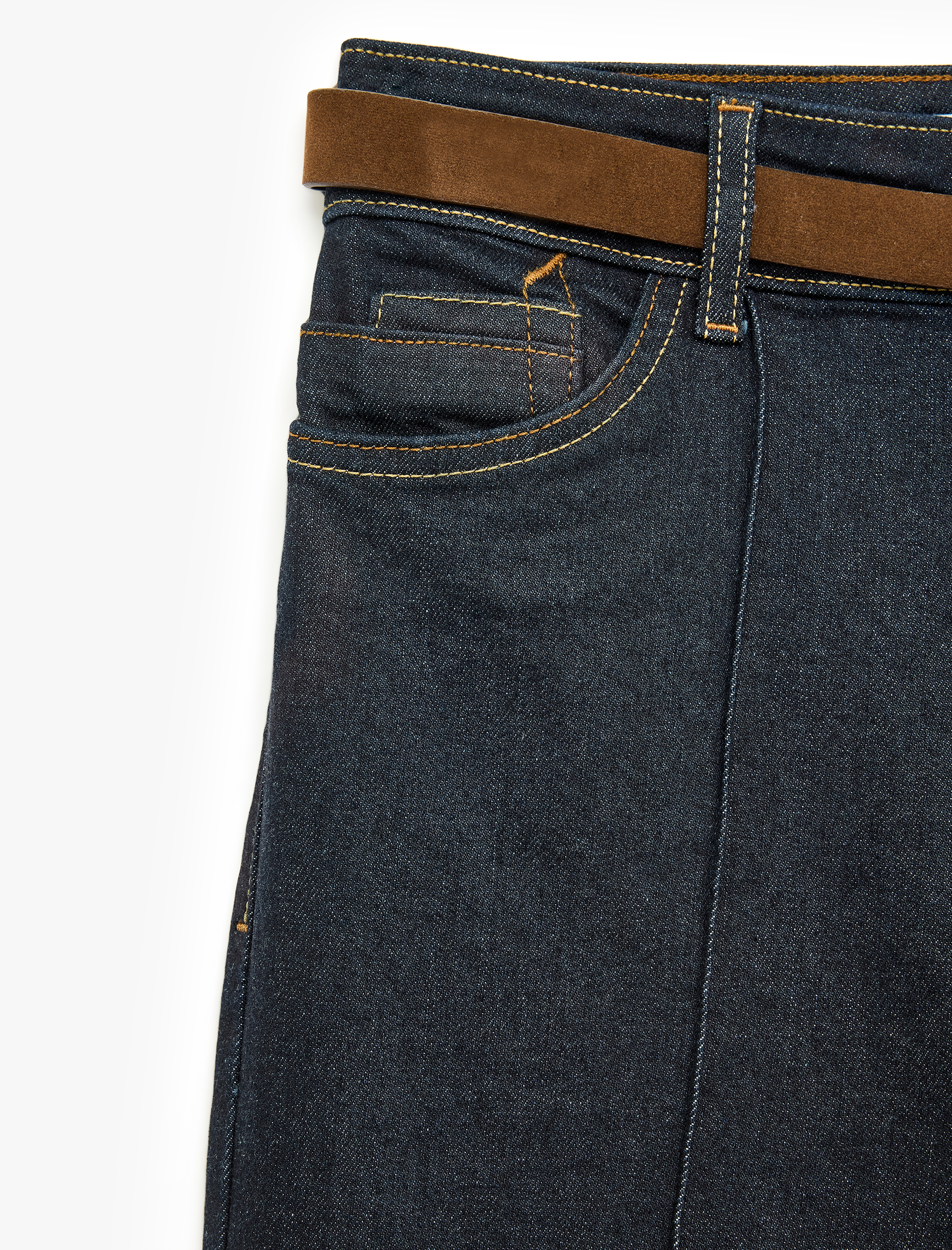   Pamuklu Normal Bel Dar Kesim İspanyol Paça Jean Pantolon - Flare Jeans