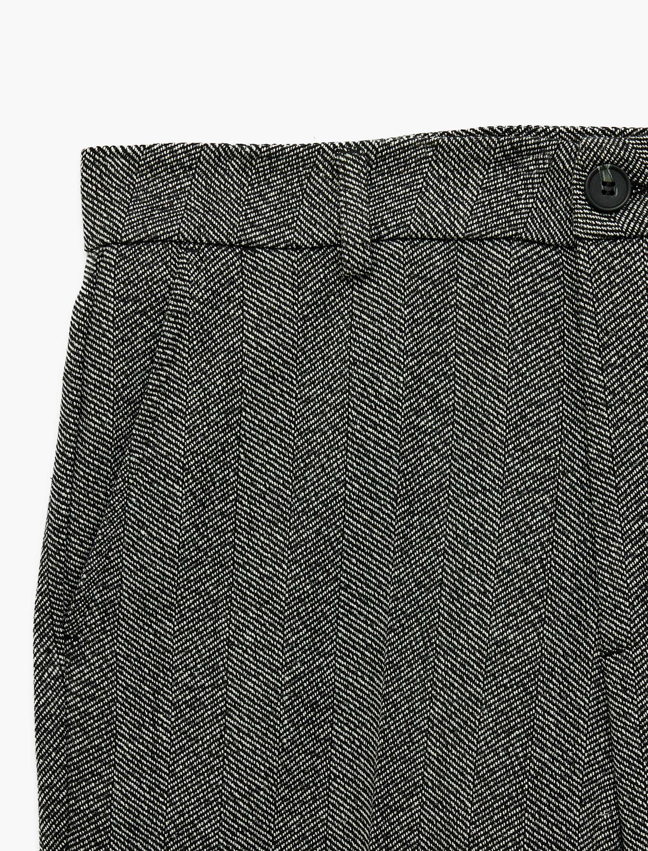   Balıksırtı Desenli Cepli Klasik Pantolon