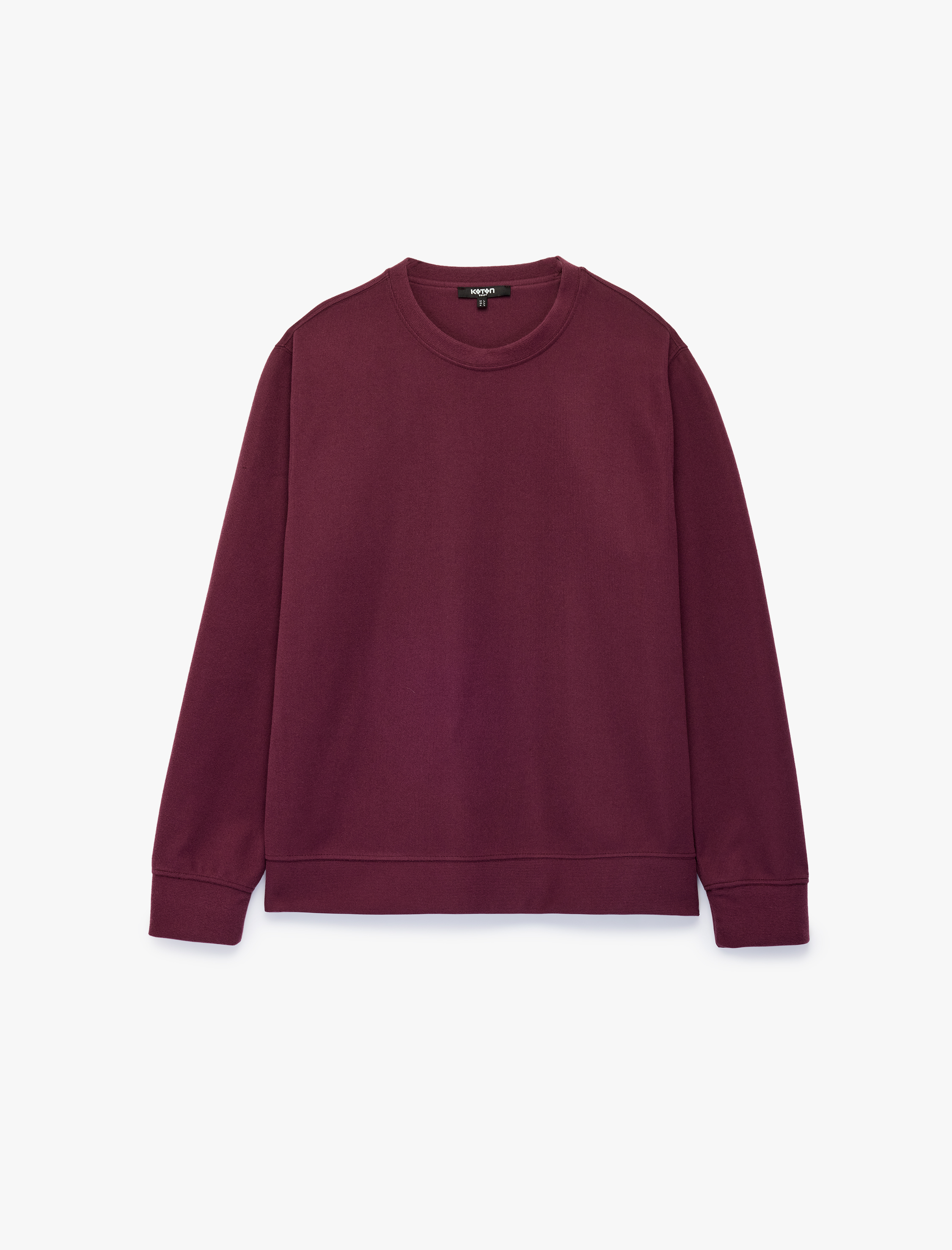   Uzun Kollu Bisiklet Yaka Basic Sweatshirt