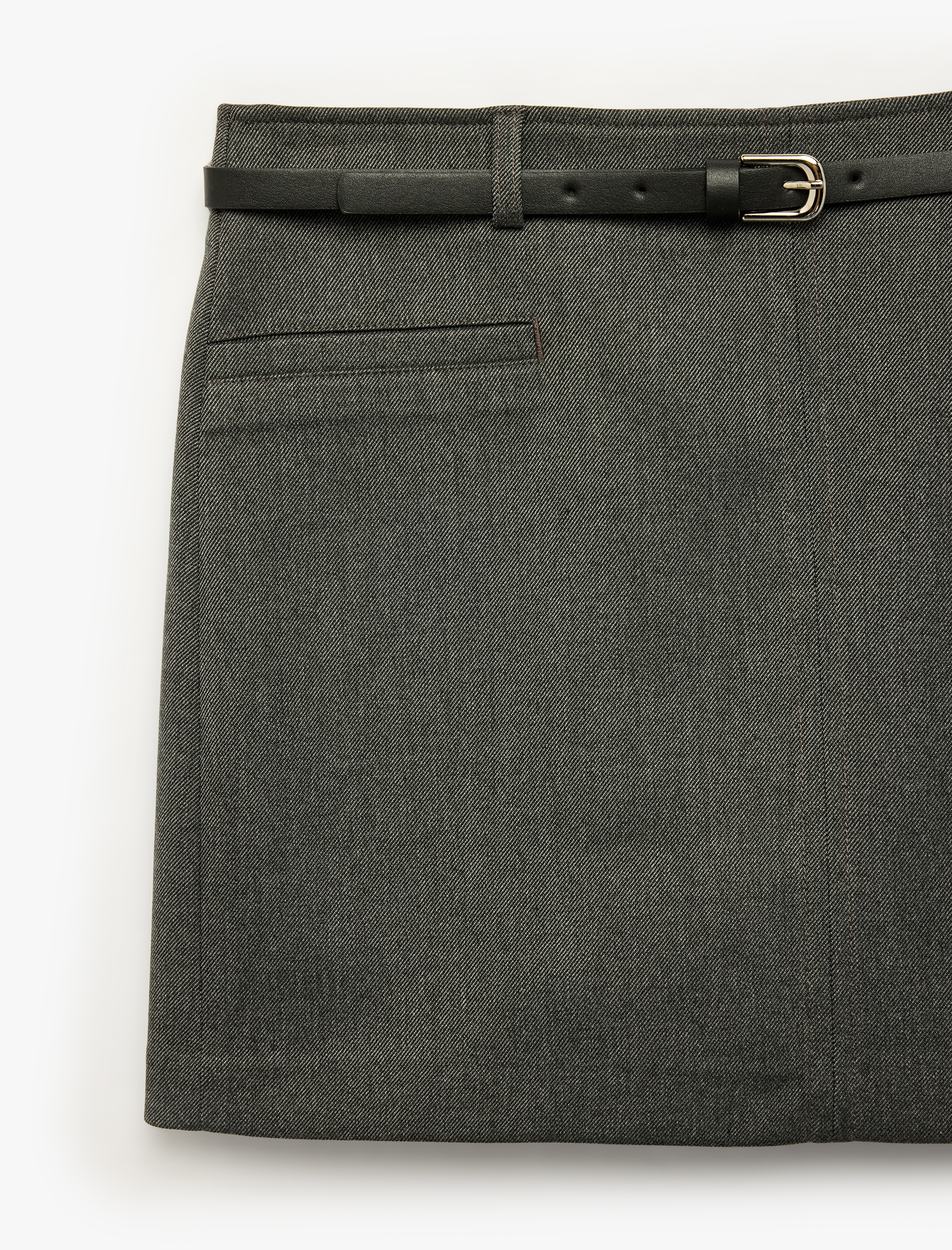   Koton X Selected by Şahika Ercümen - A Kesim Slim Kemerli Mini Etek