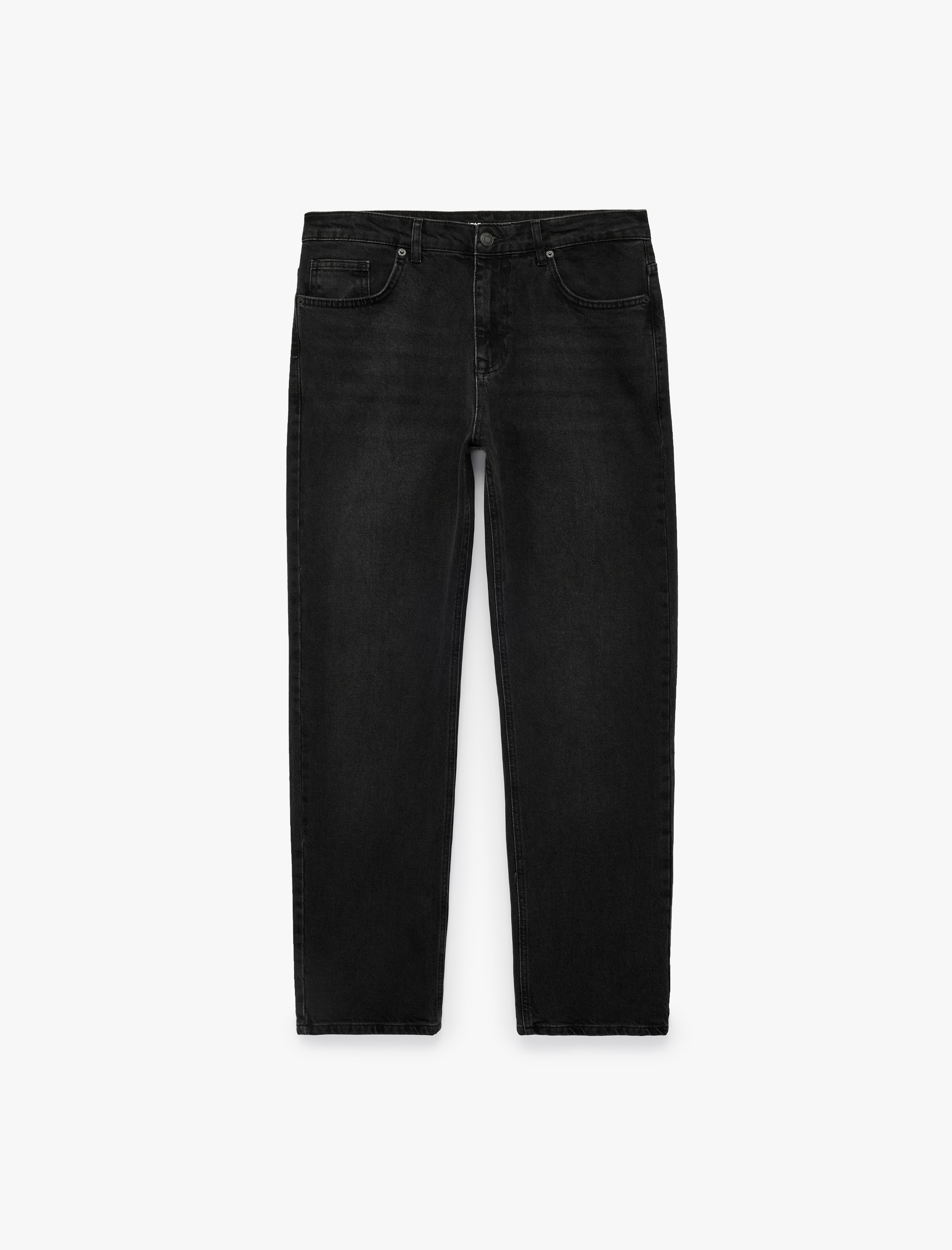   Normal Bel 5 Cepli Pamuklu Vintage Straight Jean Pantolon