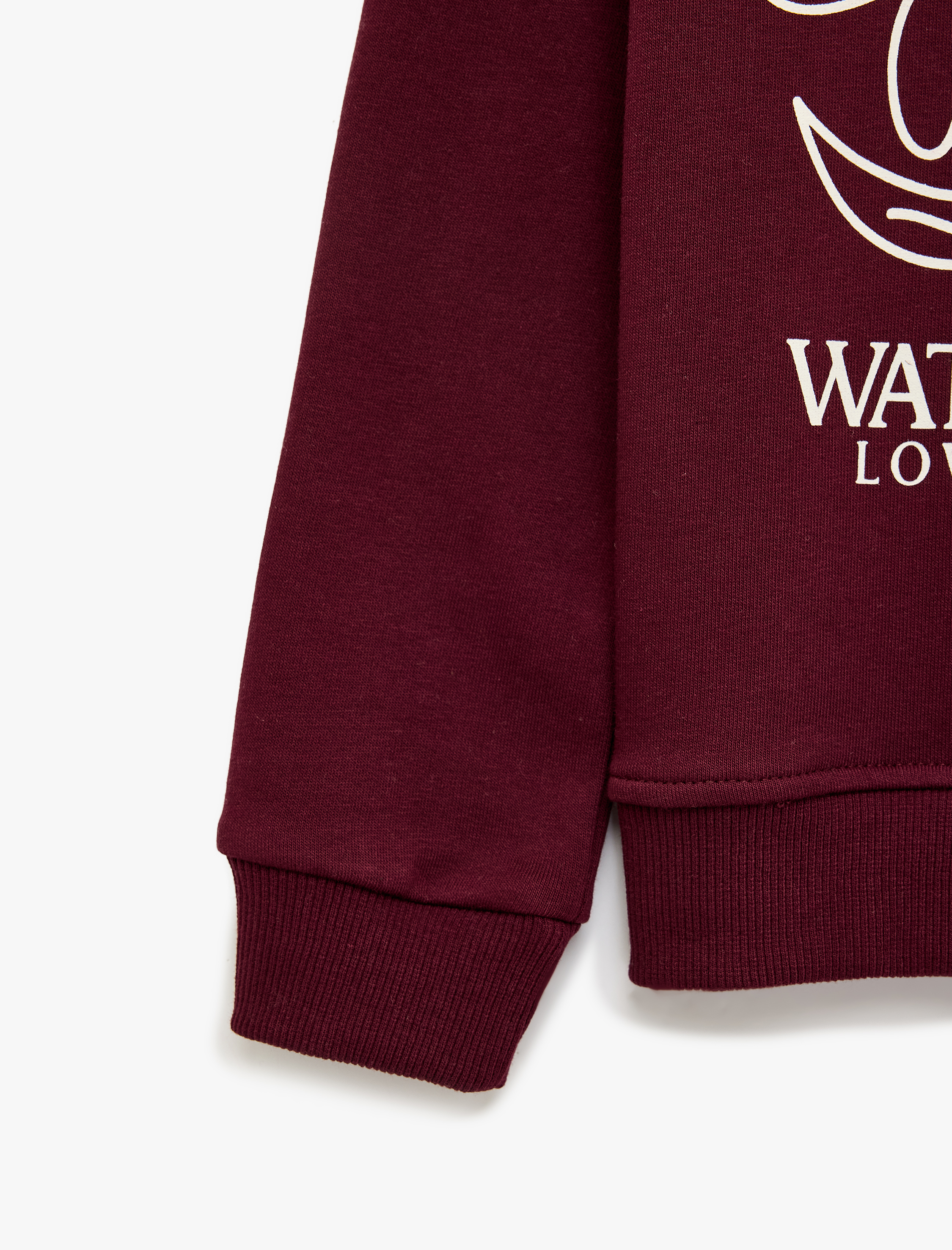  Kız Çocuk Bisiklet Yaka Uzun Kollu Çiçek Baskılı Sweatshirt