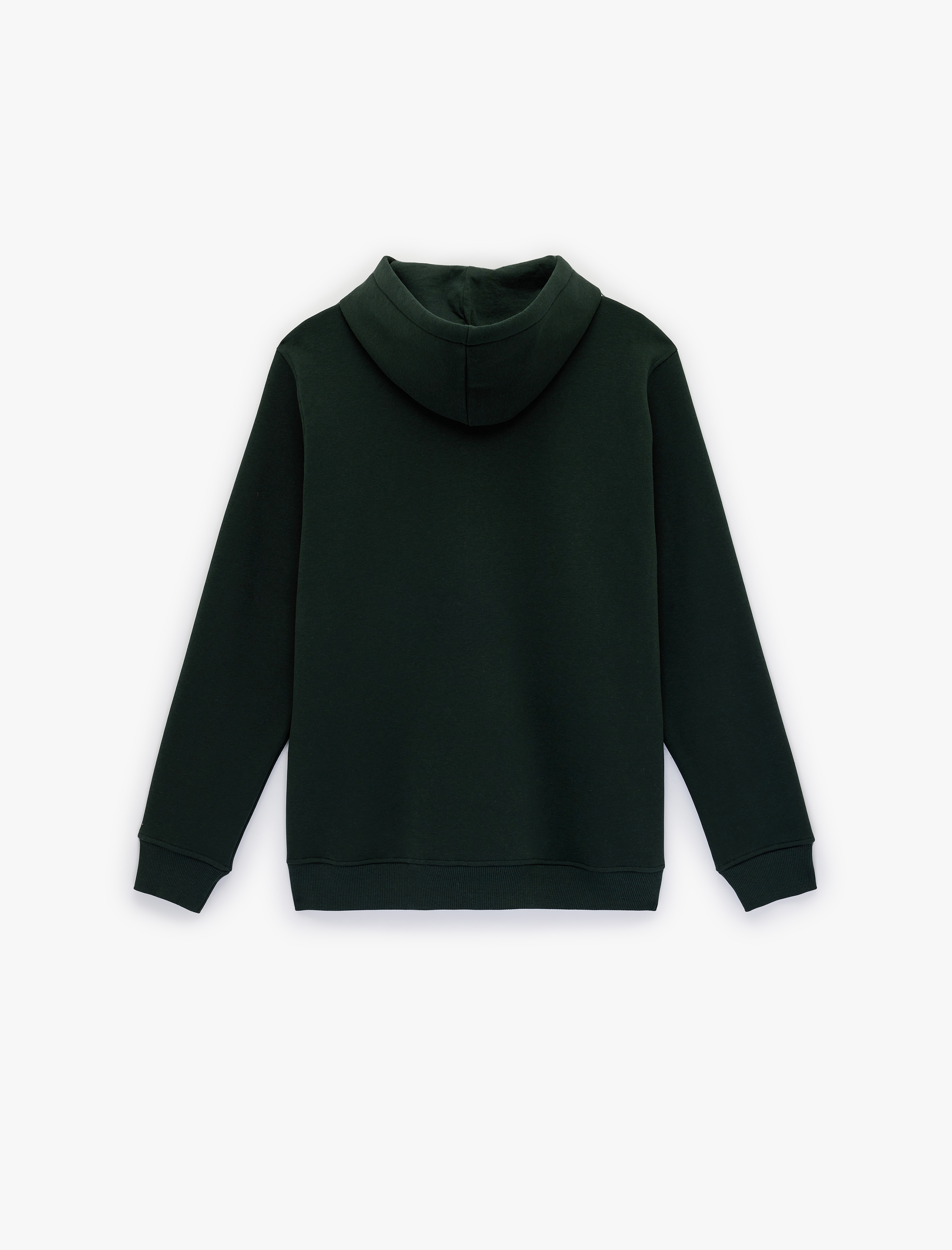   Şardonlu Uzun Kollu Basic Kapşonlu Sweatshirt