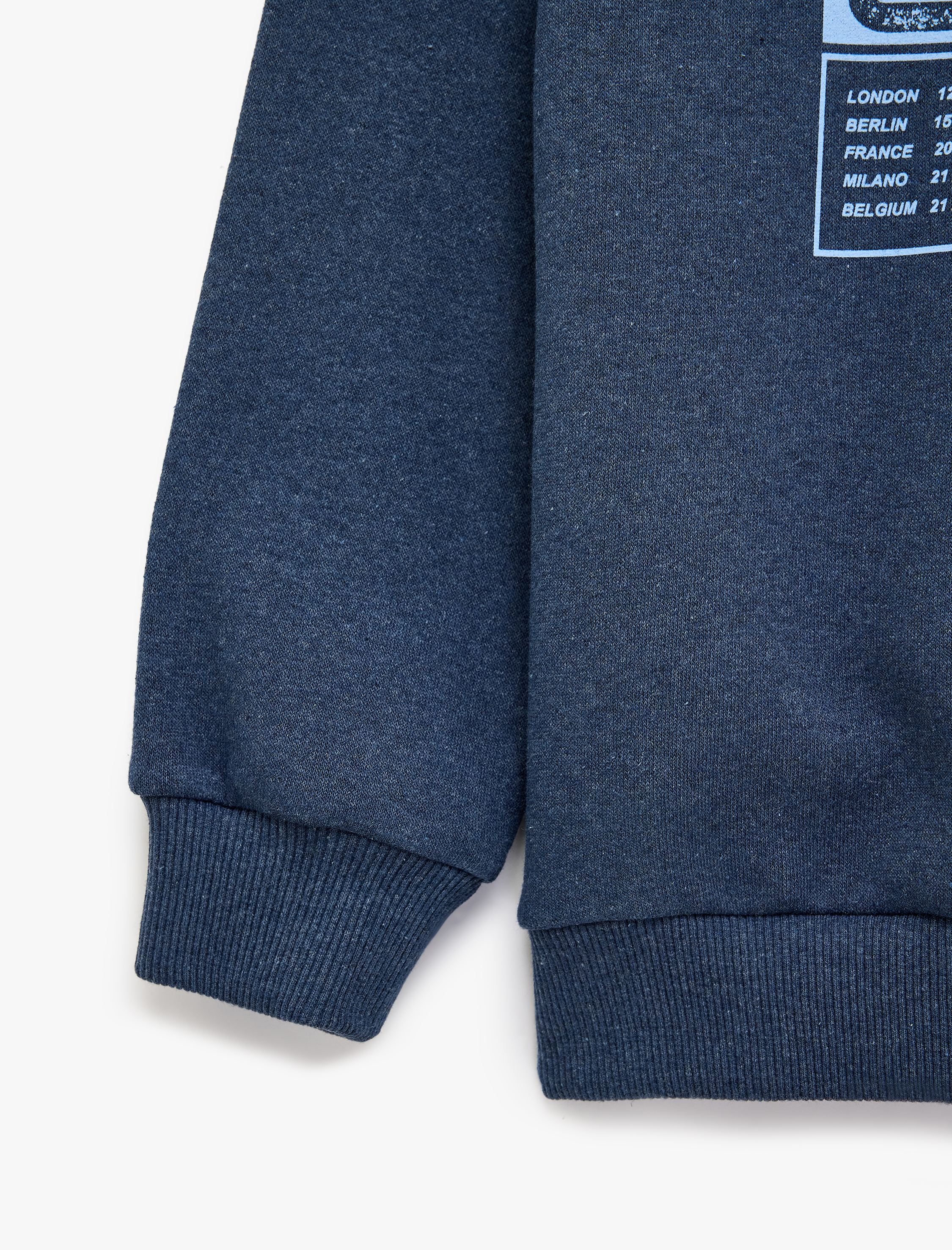  Erkek Çocuk Şardonlu Bisiklet Yaka Uzun Kollu Baskılı Sweatshirt