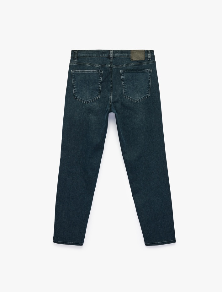  Beş Cepli Normal Bel Pamuklu Tapered Fit Jean Pantolon - Joe Jean