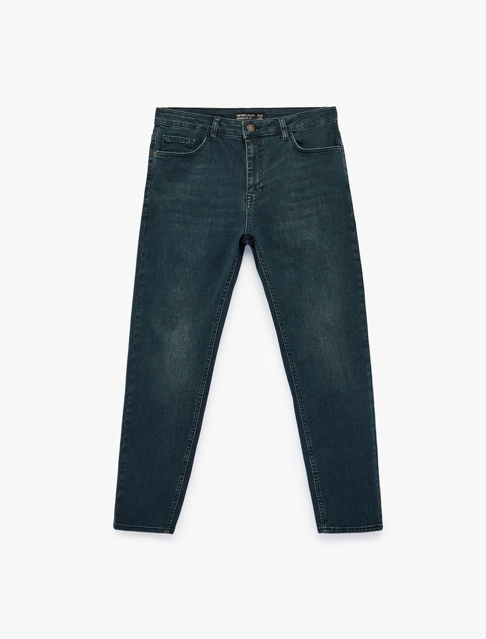  Beş Cepli Normal Bel Pamuklu Tapered Fit Jean Pantolon - Joe Jean