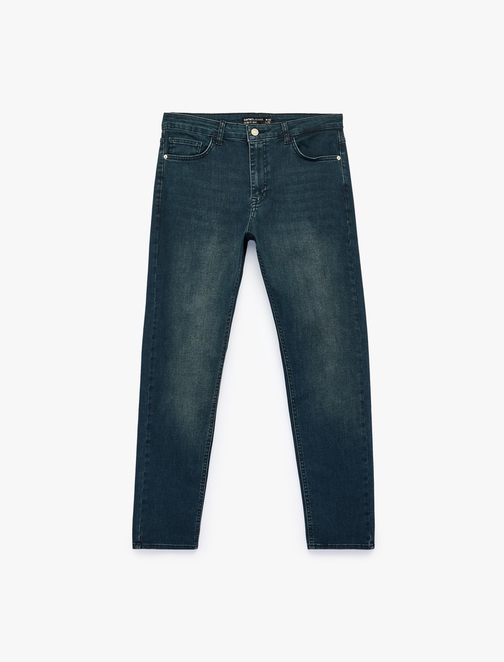  Normal Bel Beş Cepli Pamuklu Slim Fit Jean Pantolon - Brad Jean