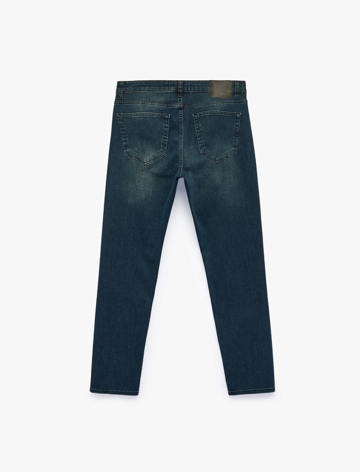  Normal Bel Beş Cepli Pamuklu Slim Fit Jean Pantolon - Brad Jean