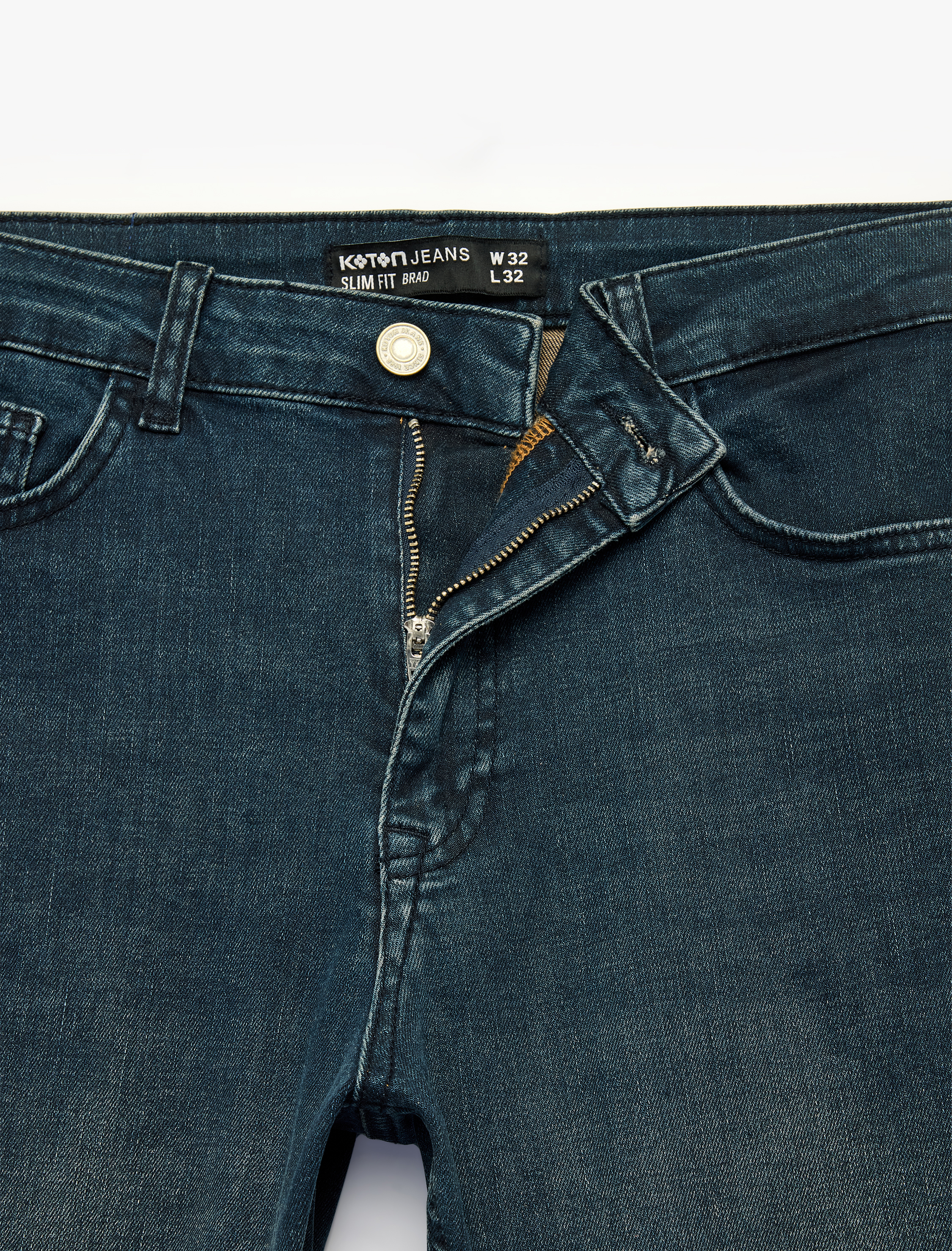   Normal Bel Beş Cepli Pamuklu Slim Fit Jean Pantolon - Brad Jean