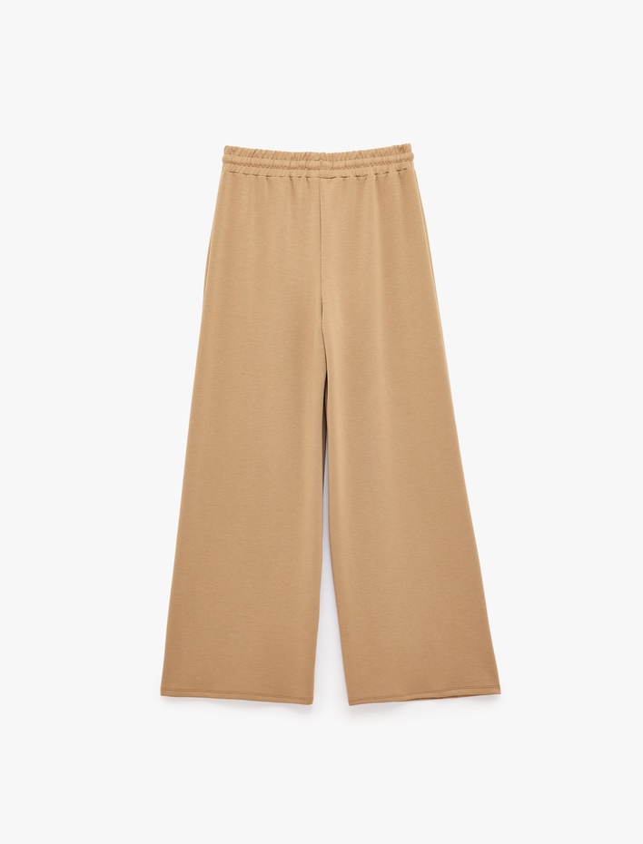  Modal Kumaş Beli Bağcıklı Straight Fit Eşofman Altı