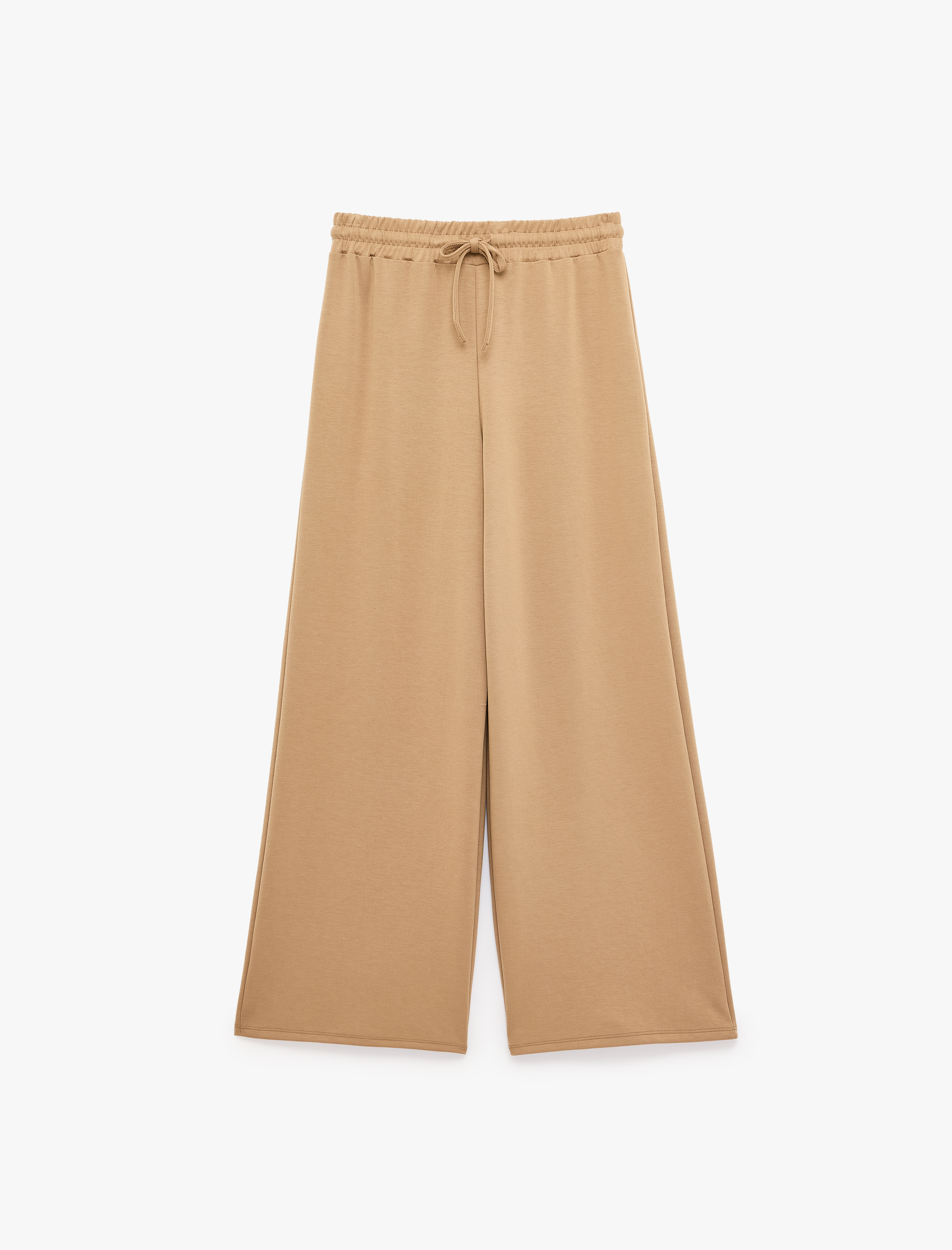   Modal Kumaş Beli Bağcıklı Straight Fit Eşofman Altı