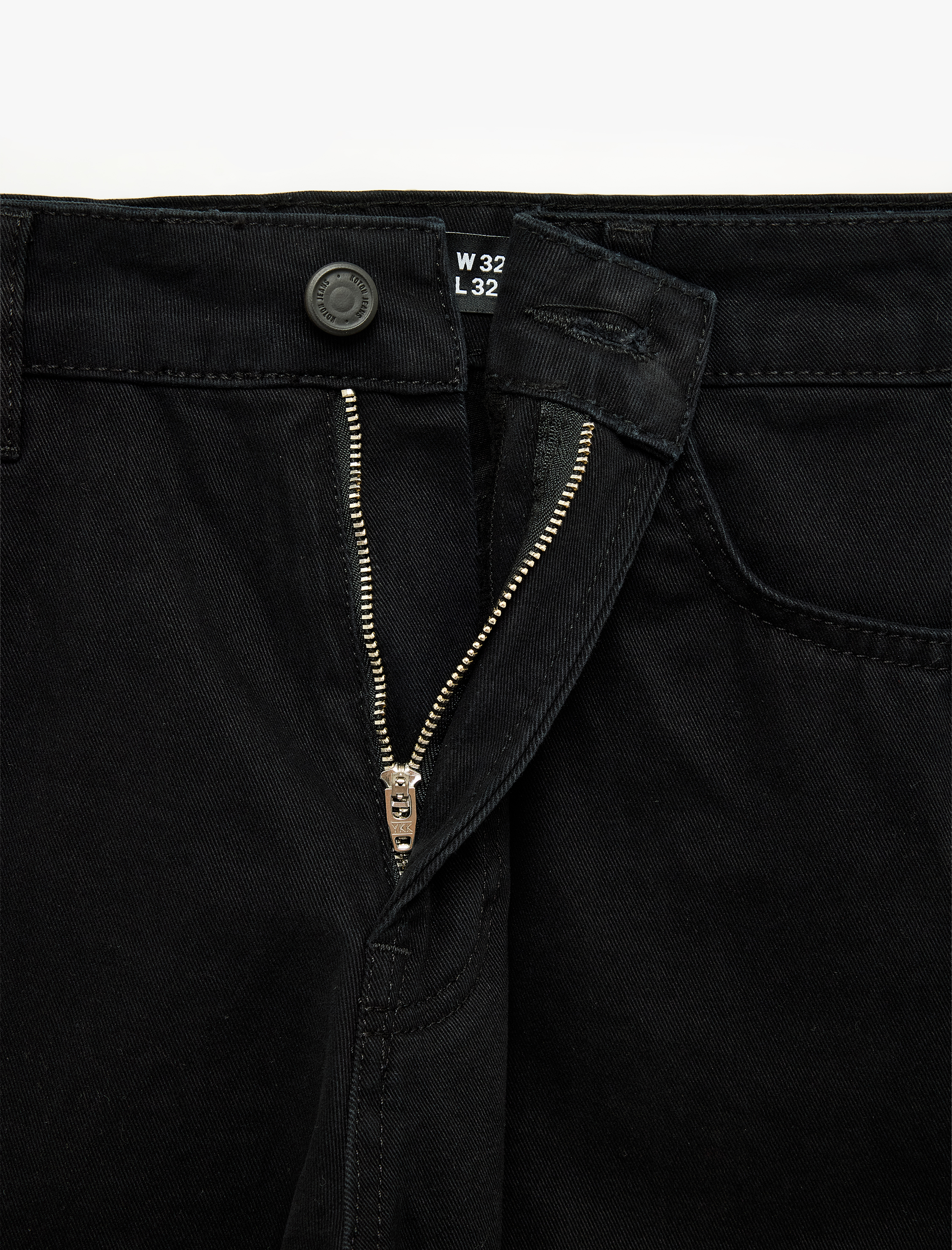   Normal Bel Cepli Pamuklu Straight Fit Jean Pantolon