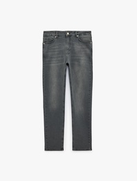 Normal Bel Pamuklu 5 Cepli Slim Fit Jean Pantolon - Brad Jean