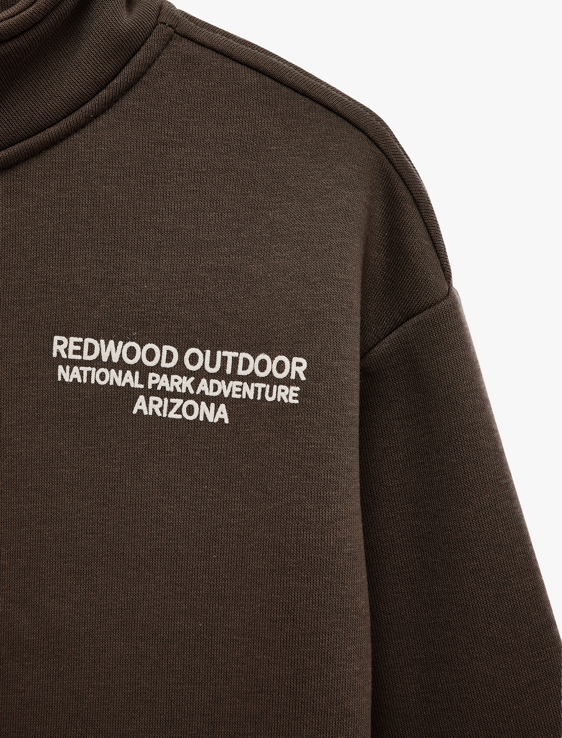  Erkek Çocuk Yarım Fermuarlı  Dik Yaka Uzun Kollu Rahat Kalıp Şardonlu Sweatshirt