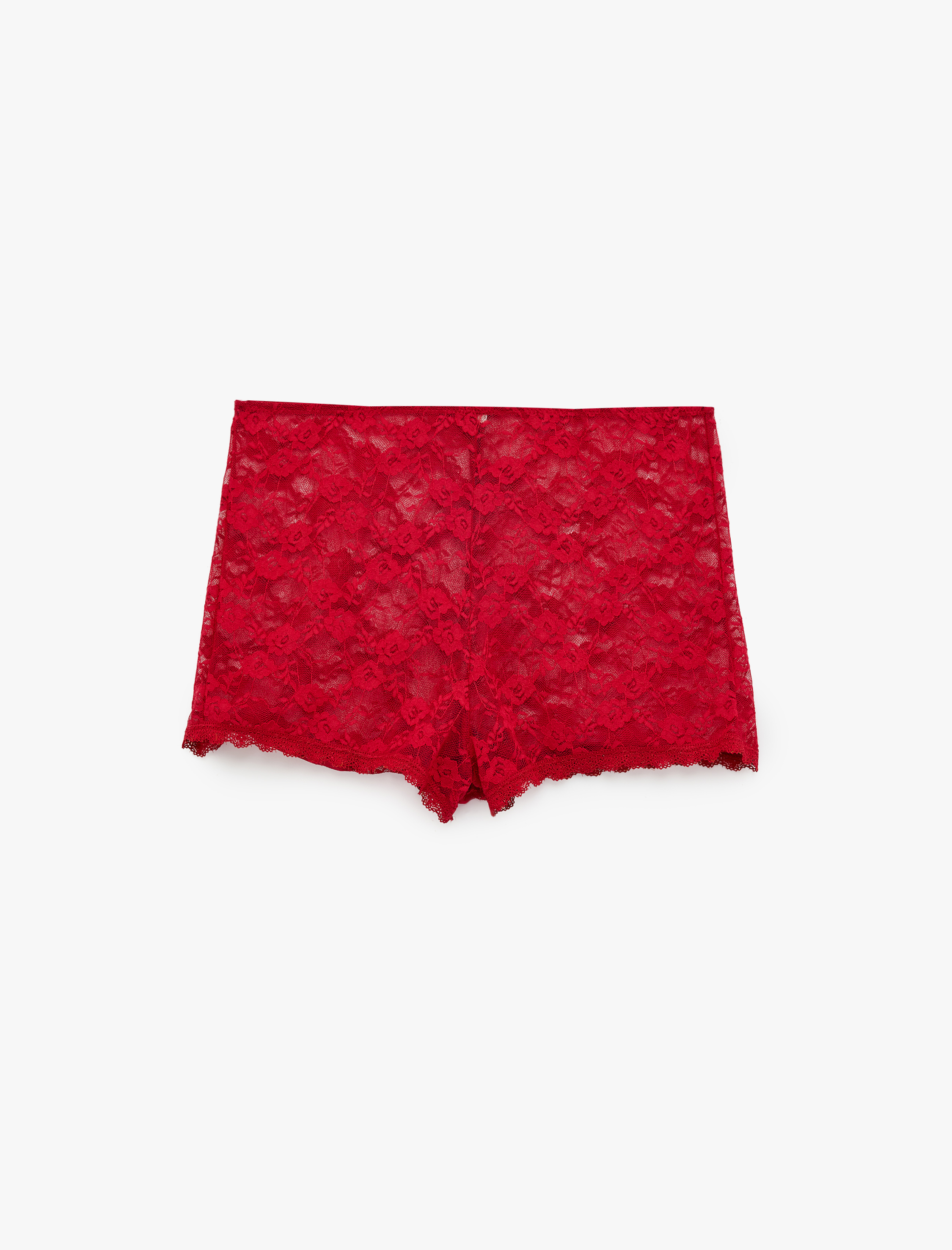   Rahat Kesim Normal Bel Dantelli Şort Pijama Altı
