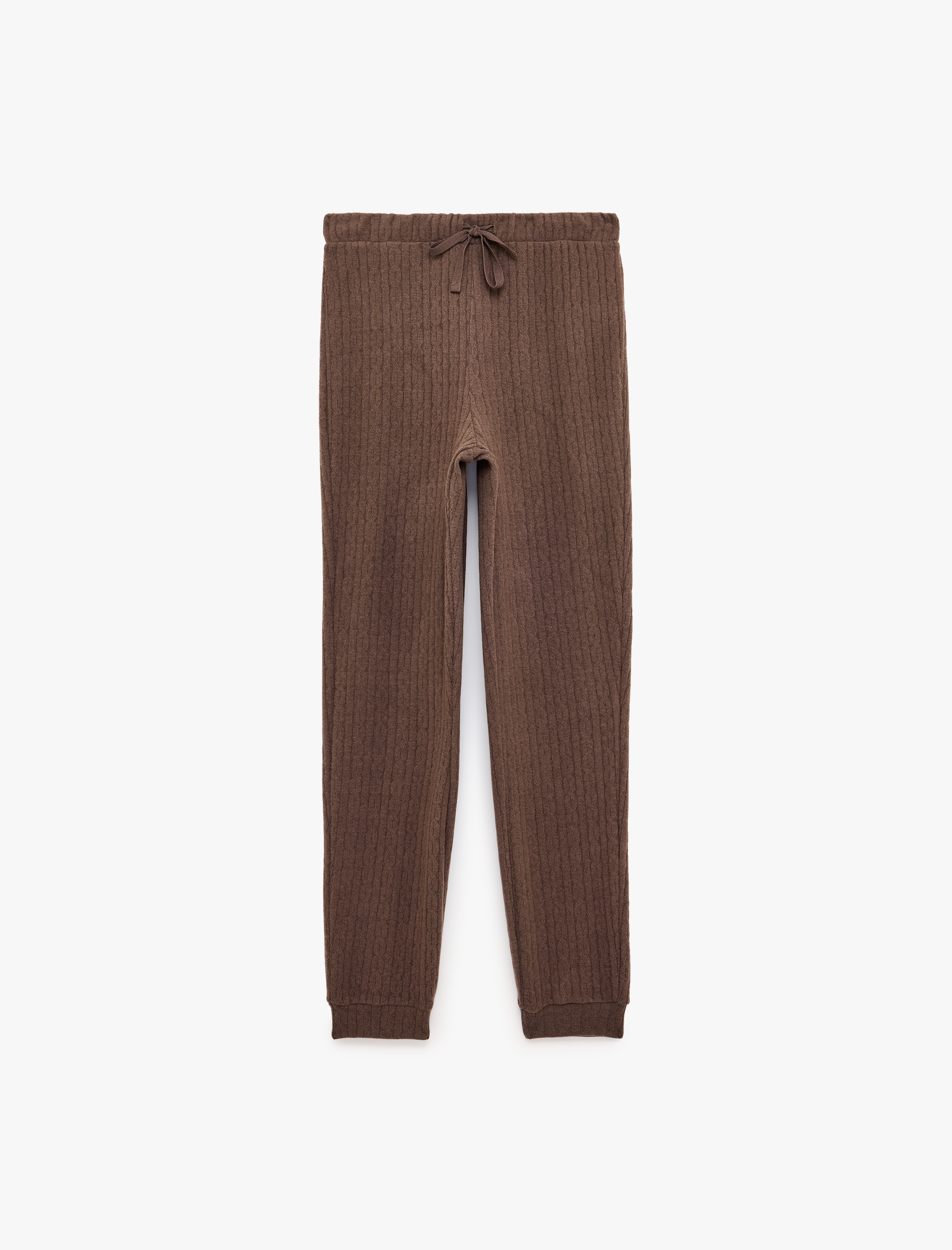   Beli Bağcıklı Rahat Kesim Lastikli Paça Pijama Altı