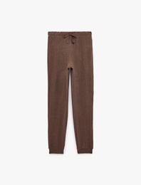 Beli Bağcıklı Rahat Kesim Lastikli Paça Pijama Altı