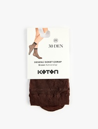 30 Den Desenli Soket Çorap