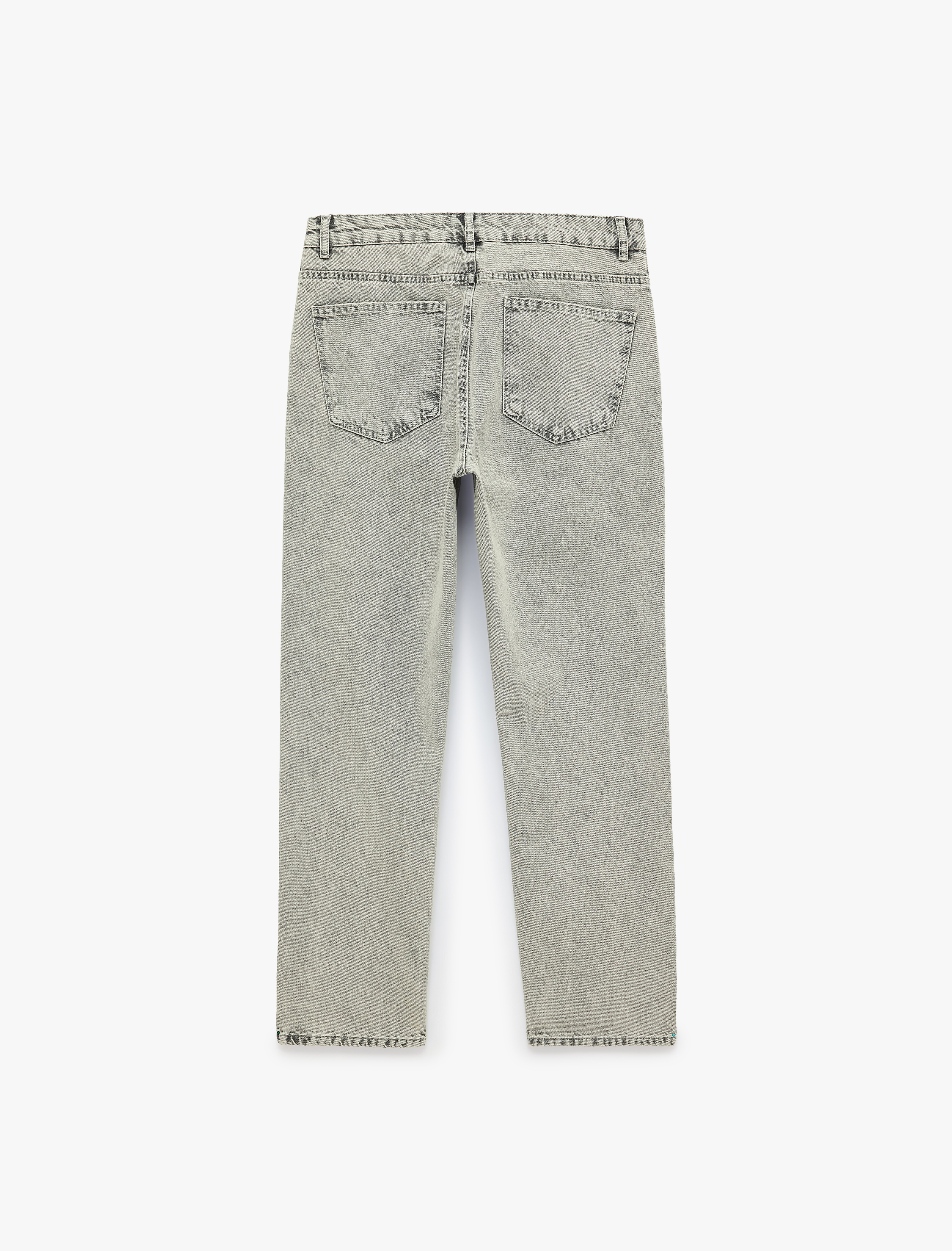   Normal Bel Beş Cepli Pamuklu Vintage Straight Jean Pantolon
