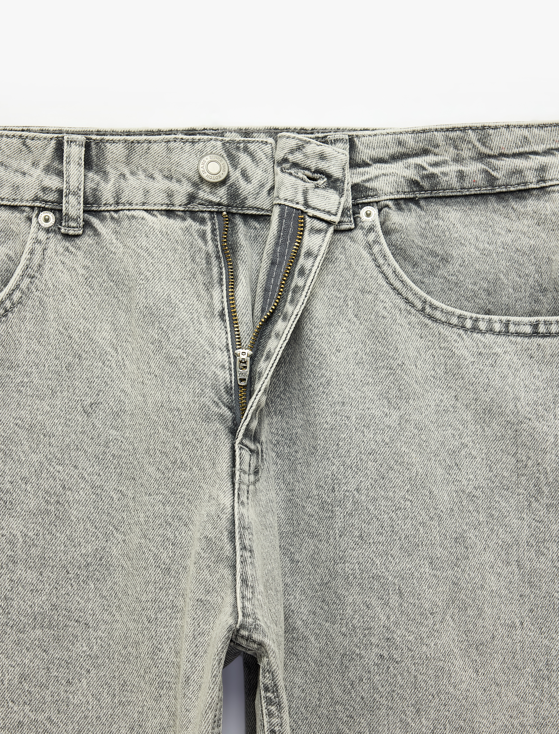   Normal Bel Beş Cepli Pamuklu Vintage Straight Jean Pantolon
