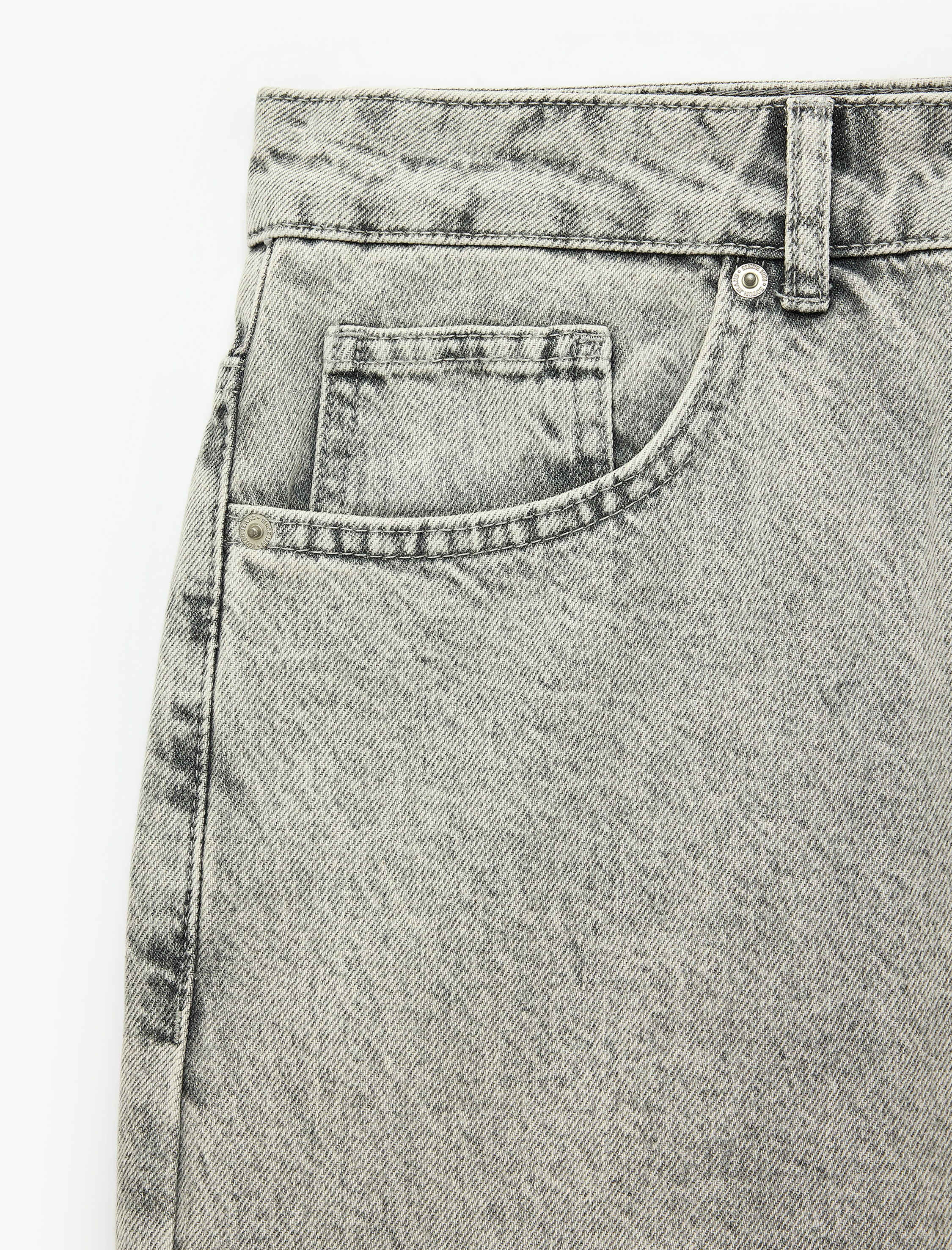   Normal Bel Beş Cepli Pamuklu Vintage Straight Jean Pantolon
