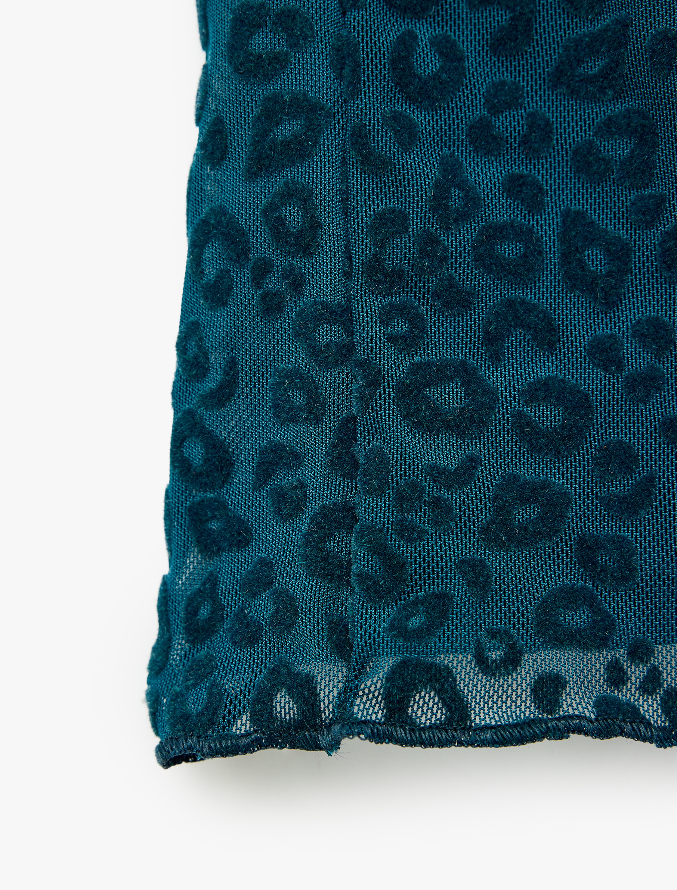   Yarı Transparan Leopar Desenli Mini Şort Pijama Altı