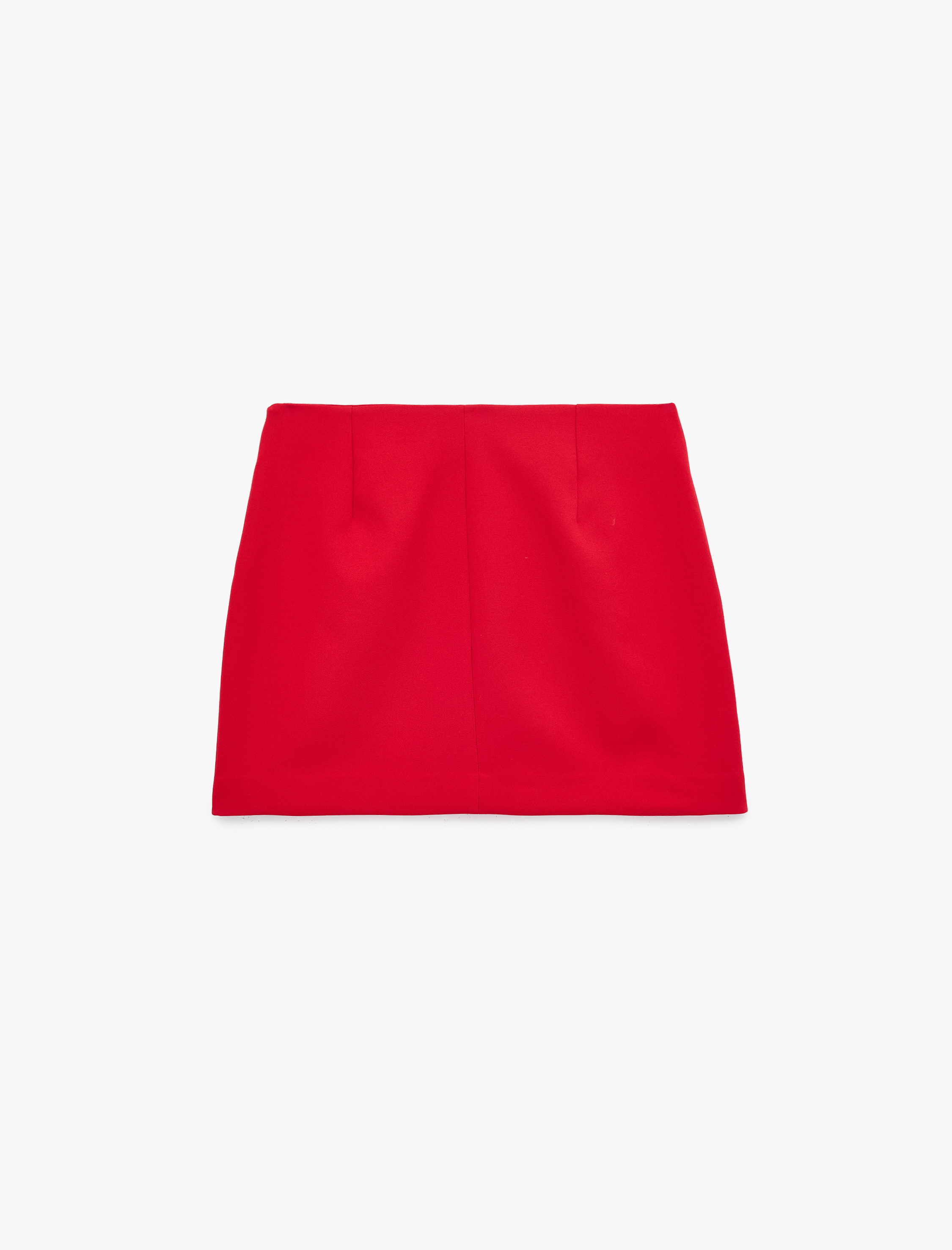   Koton X Sibil Çetinkaya - Mini Krep Etek Saten Kloş Etek