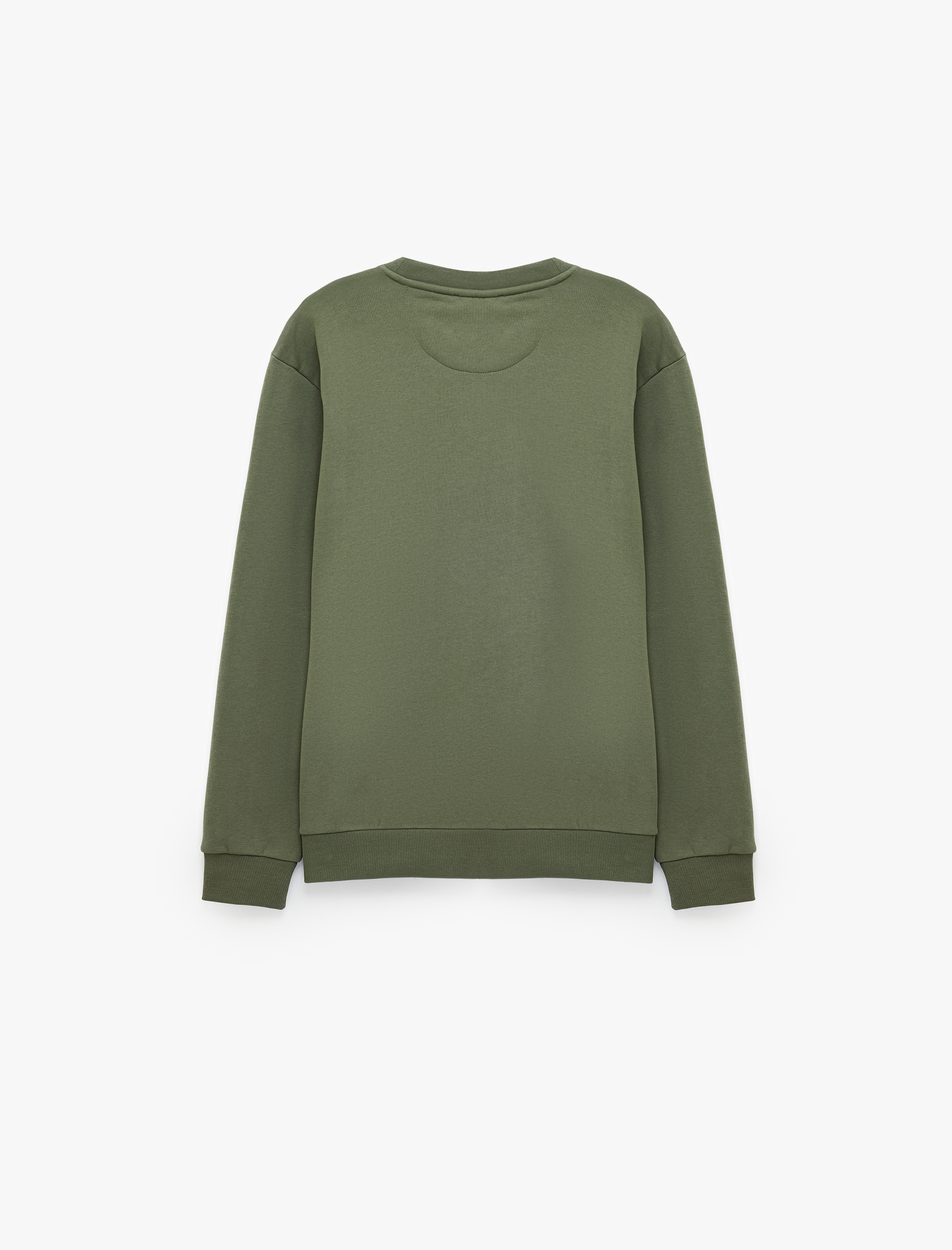   Üç İplik Şardonlu Regular Fit Baskılı Bisiklet Yaka Uzun Kollu Sweatshirt